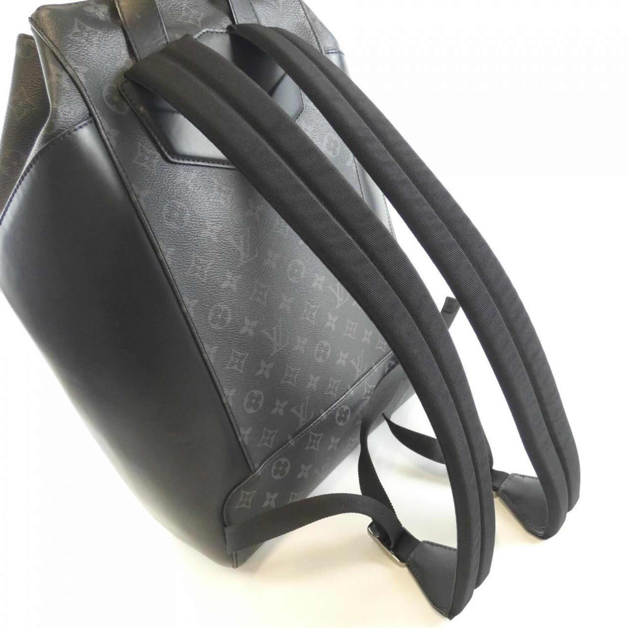Louis Vuitton Black Coated Canvas Backpack (Pre-Owned)