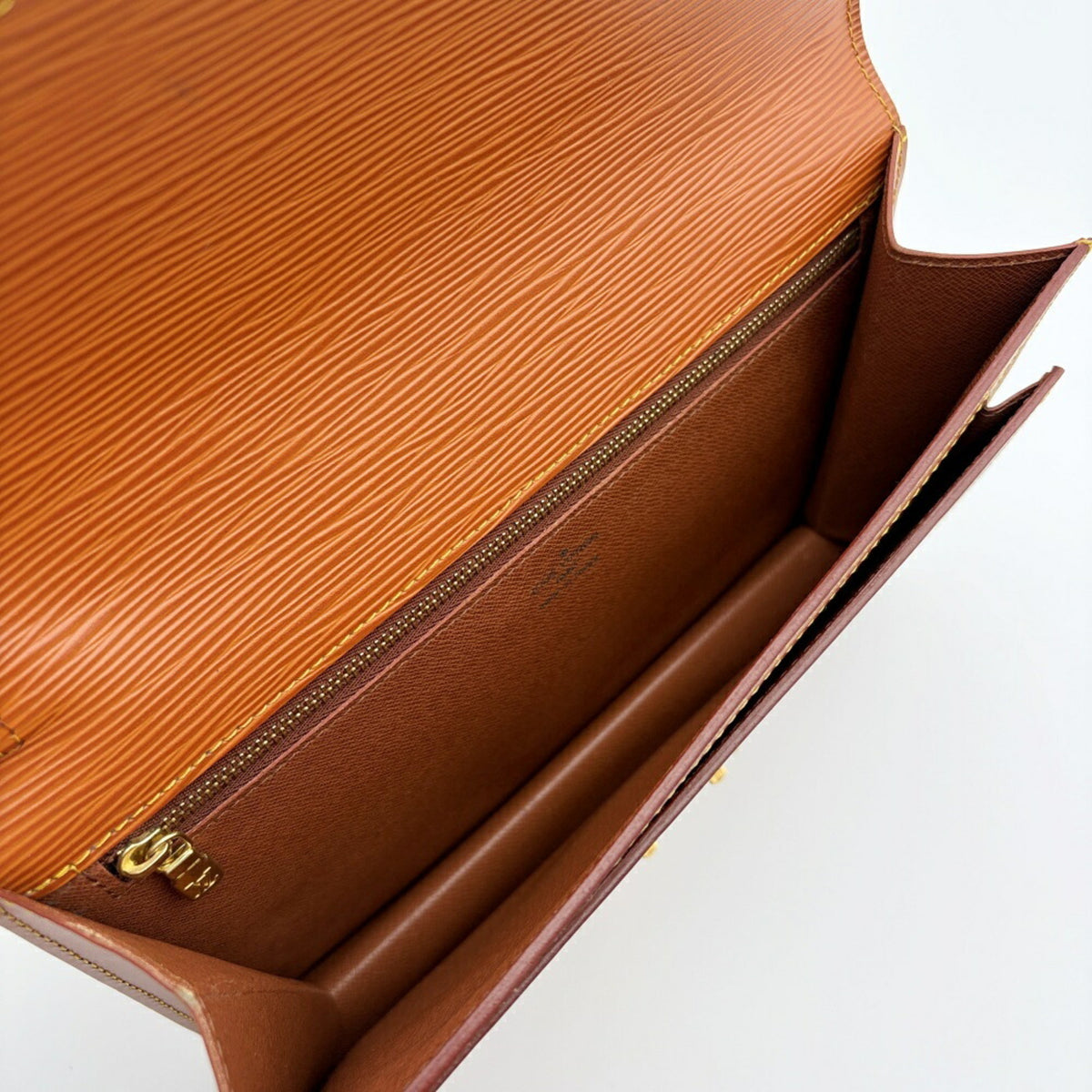 Louis Vuitton Gold Cipango Epi Leather Clutch Bag Pochette (Pre-Owned)