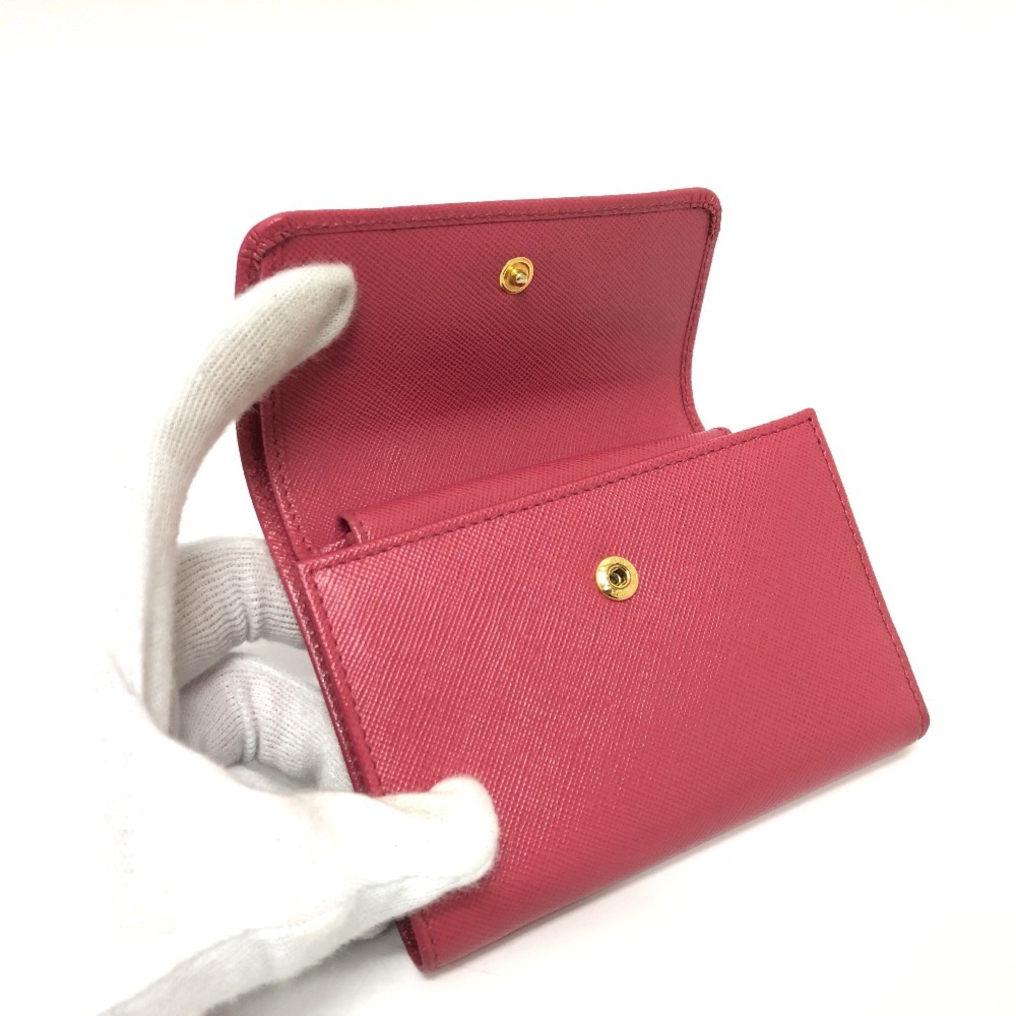 Prada Peonia Pink Saffiano Wallet (Tri-Fold) (Pre-Owned)