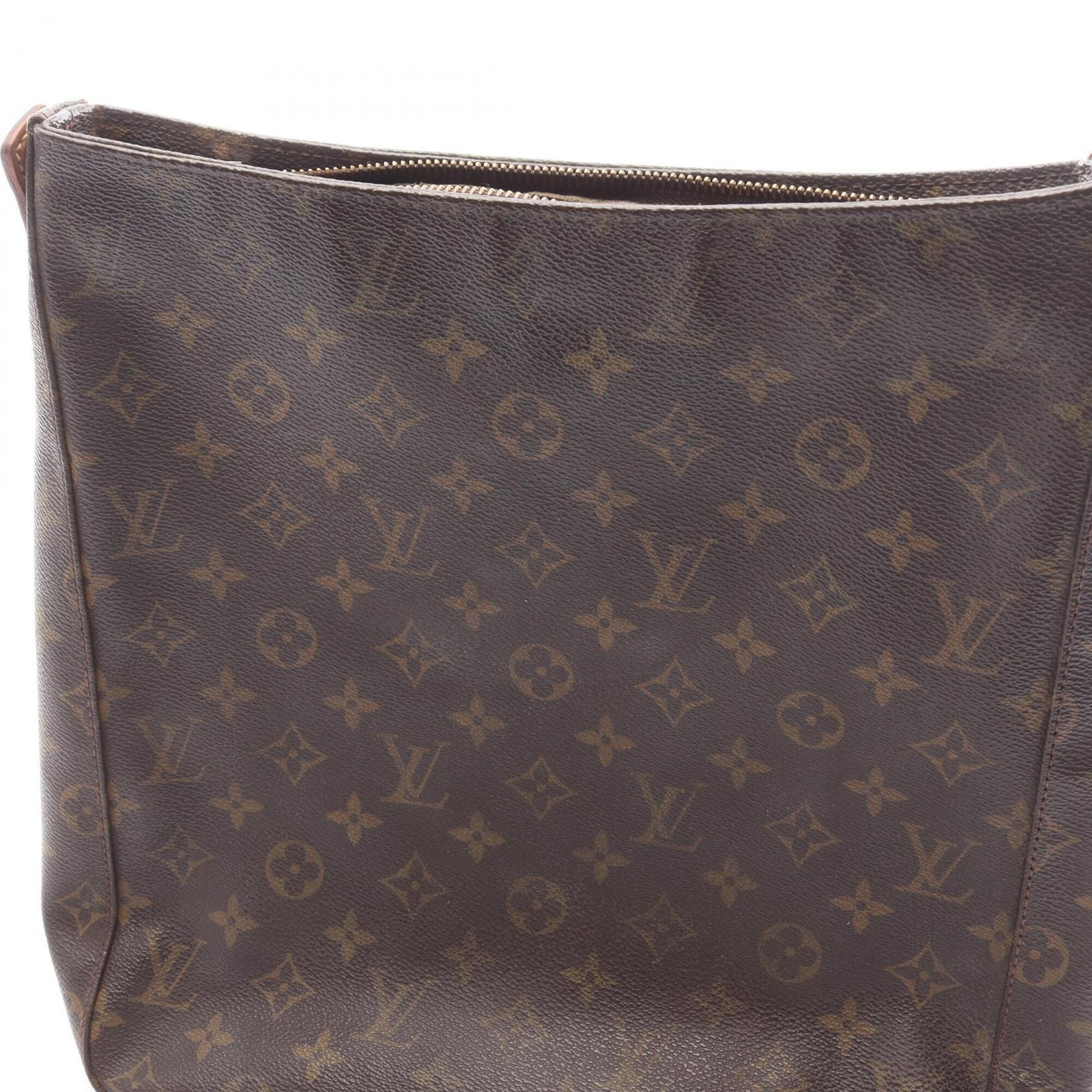 Louis Vuitton Brown Monogram Coated Canvas Leather Handbag Shoulder Bag (Pre-Owned)