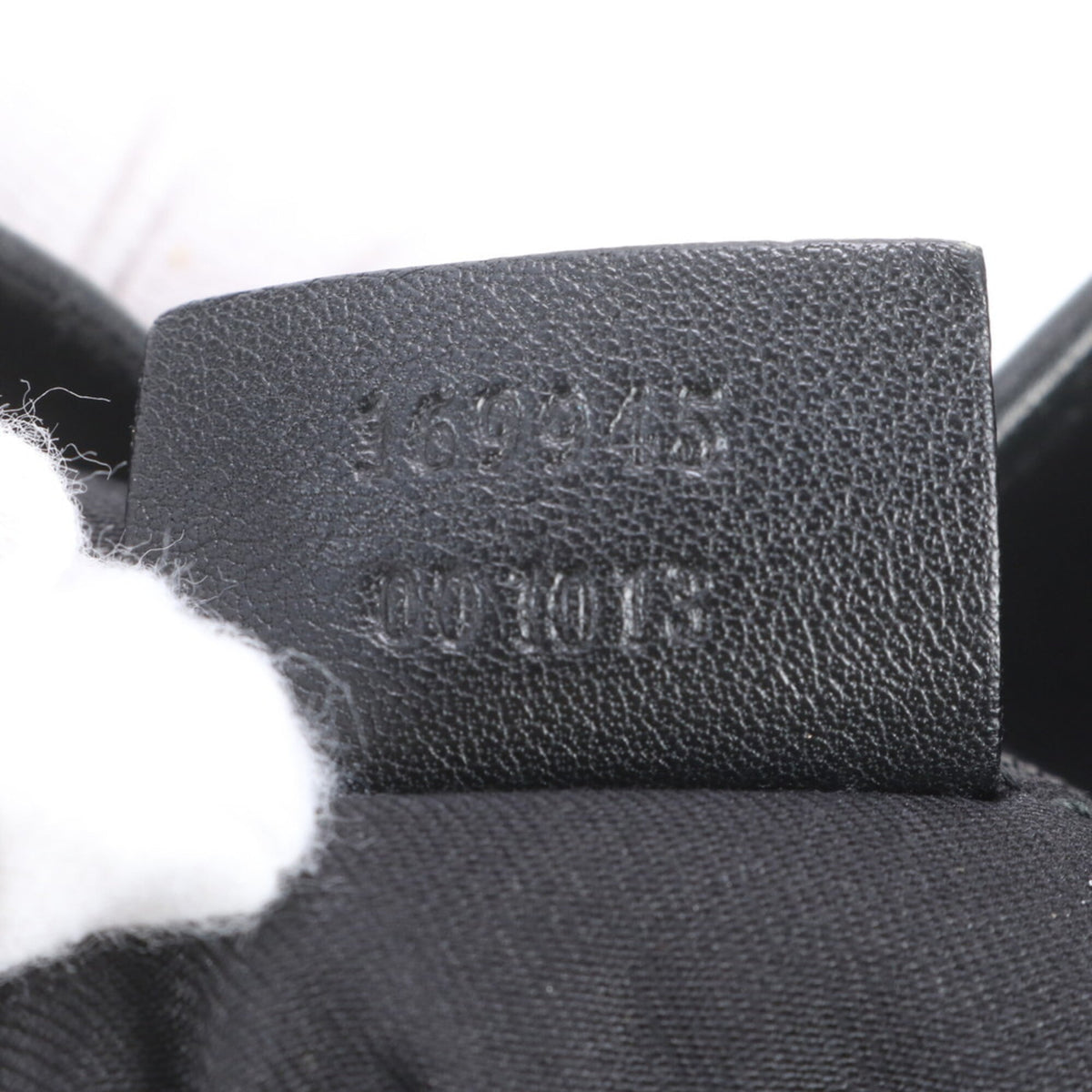 Gucci Black Leather Canvas Handbag Shoulder Bag Tote Bag (Pre-Owned)