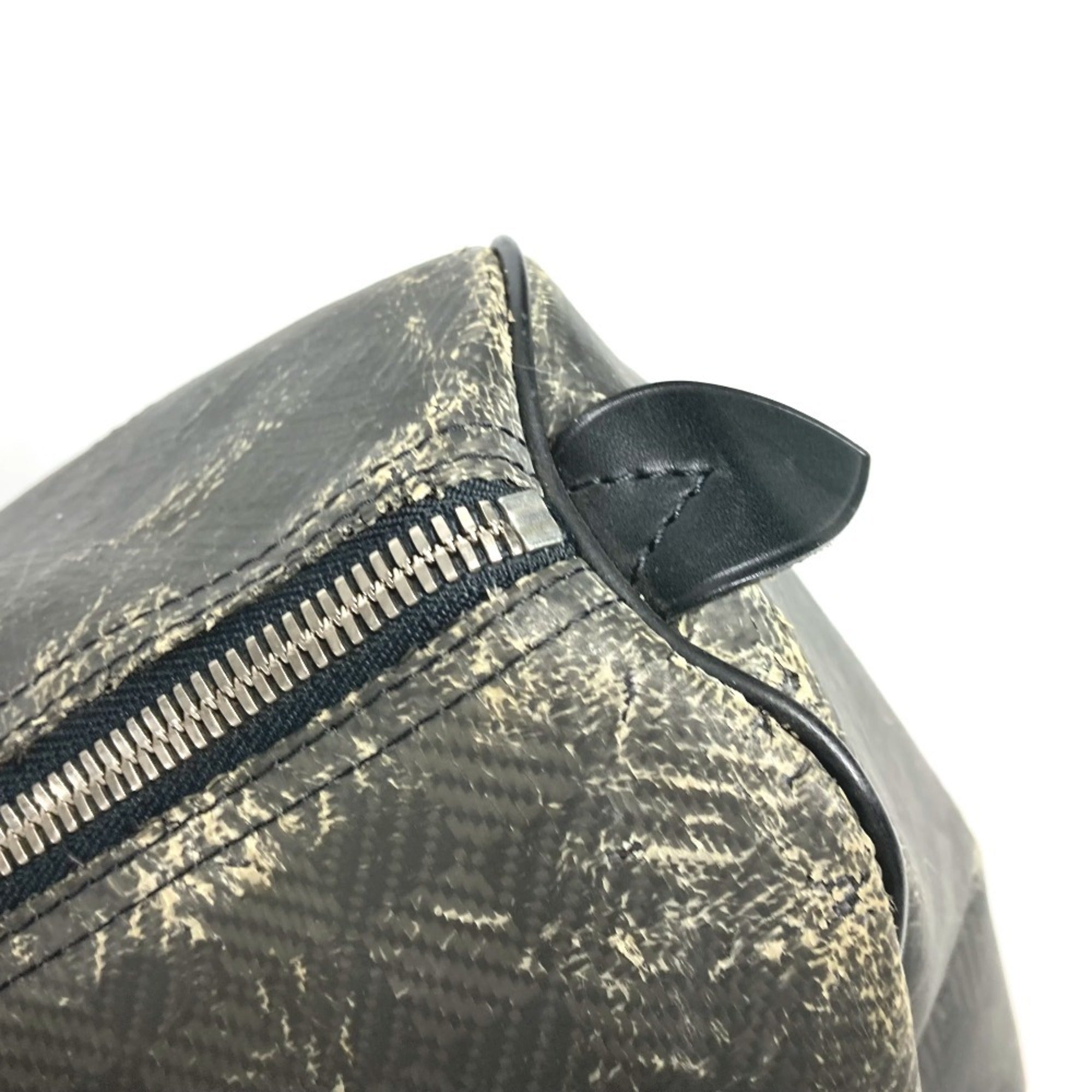 Louis Vuitton Black Noir Canvas Damier Canvas Boston Bag (Pre-Owned)