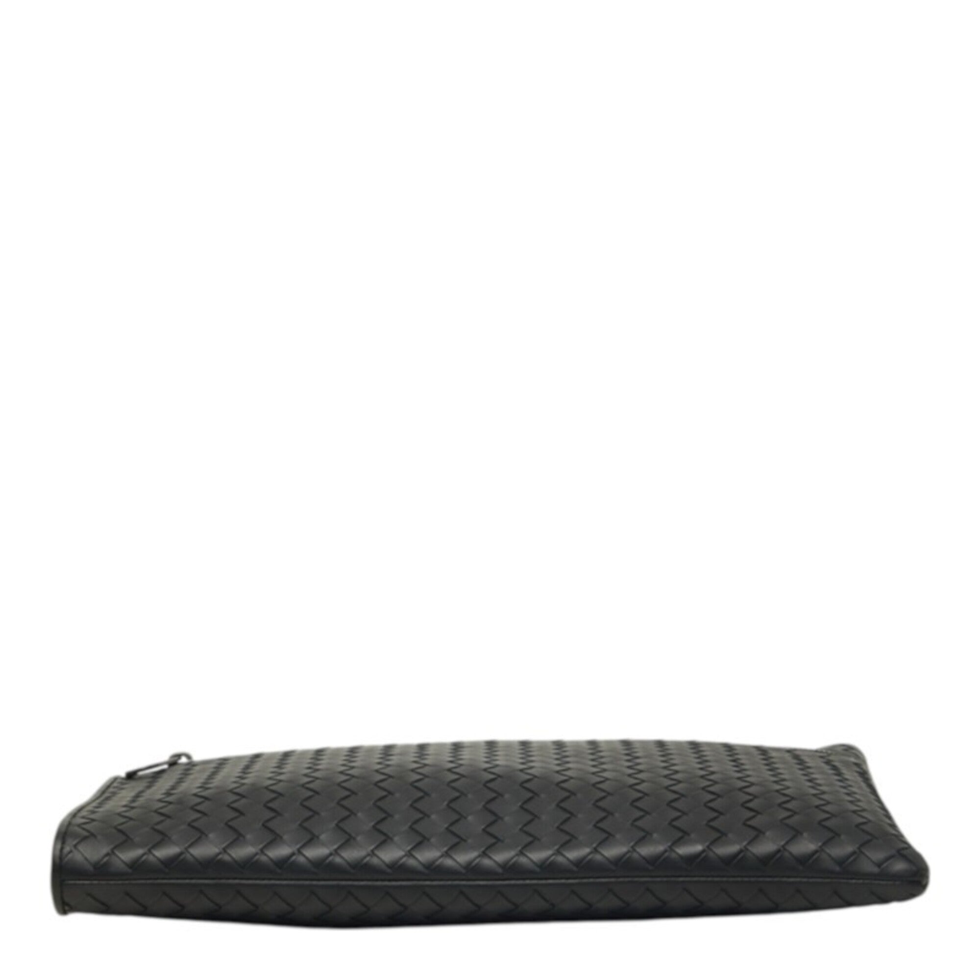 Bottega Veneta Black Leather Clutch Bag (Pre-Owned)