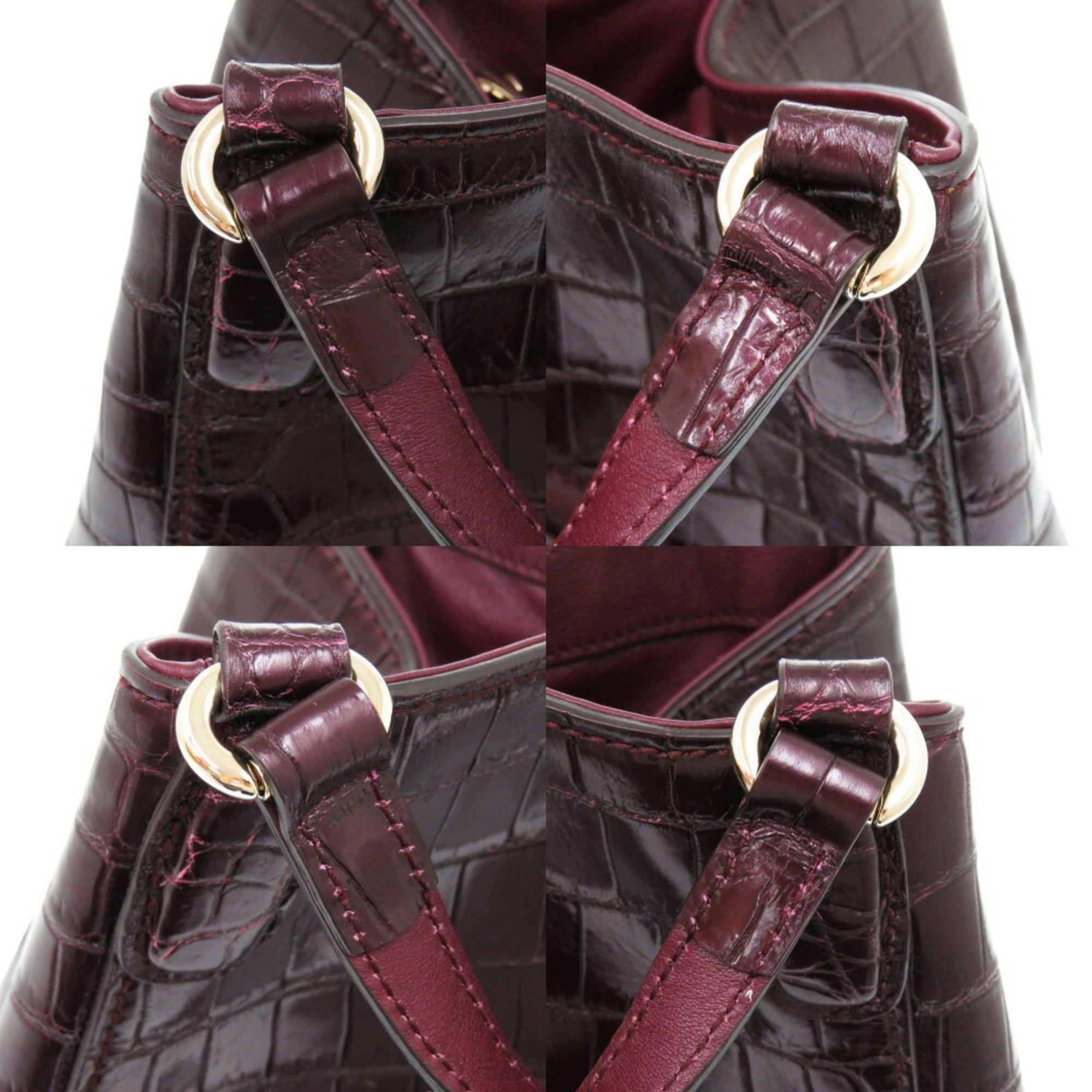Gucci Purple Leather Tote Bag (Pre-Owned)