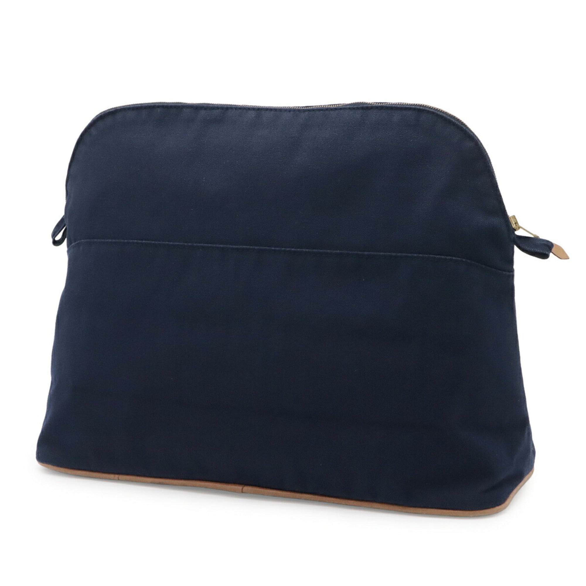 Hermes Navy Canvas Clutch Bag Pouch (Pre-Owned)