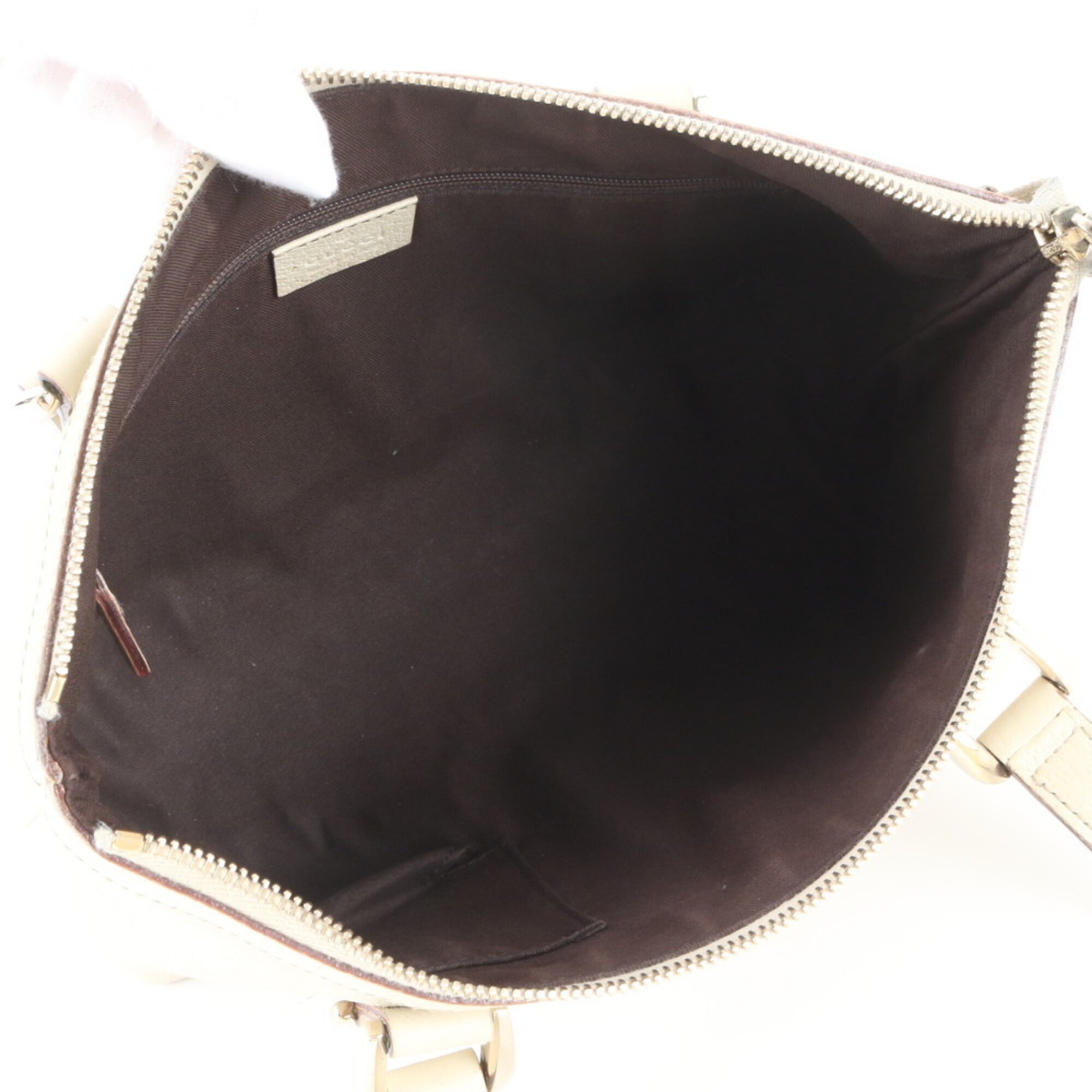 Gucci Ivory Leather Handbag Tote Bag (Pre-Owned)