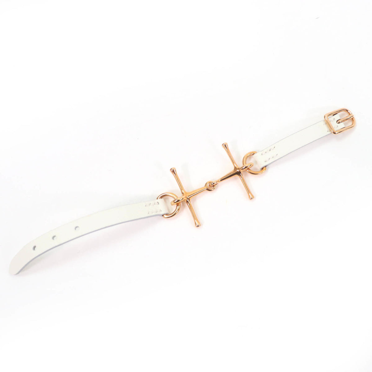 Hermes Pink Gold White Charm Bracelet (Pre-Owned)