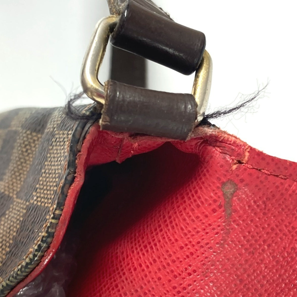 Louis Vuitton Brown Ebene Damier Canvas Pochette Shoulder Bag (Pre-Owned)