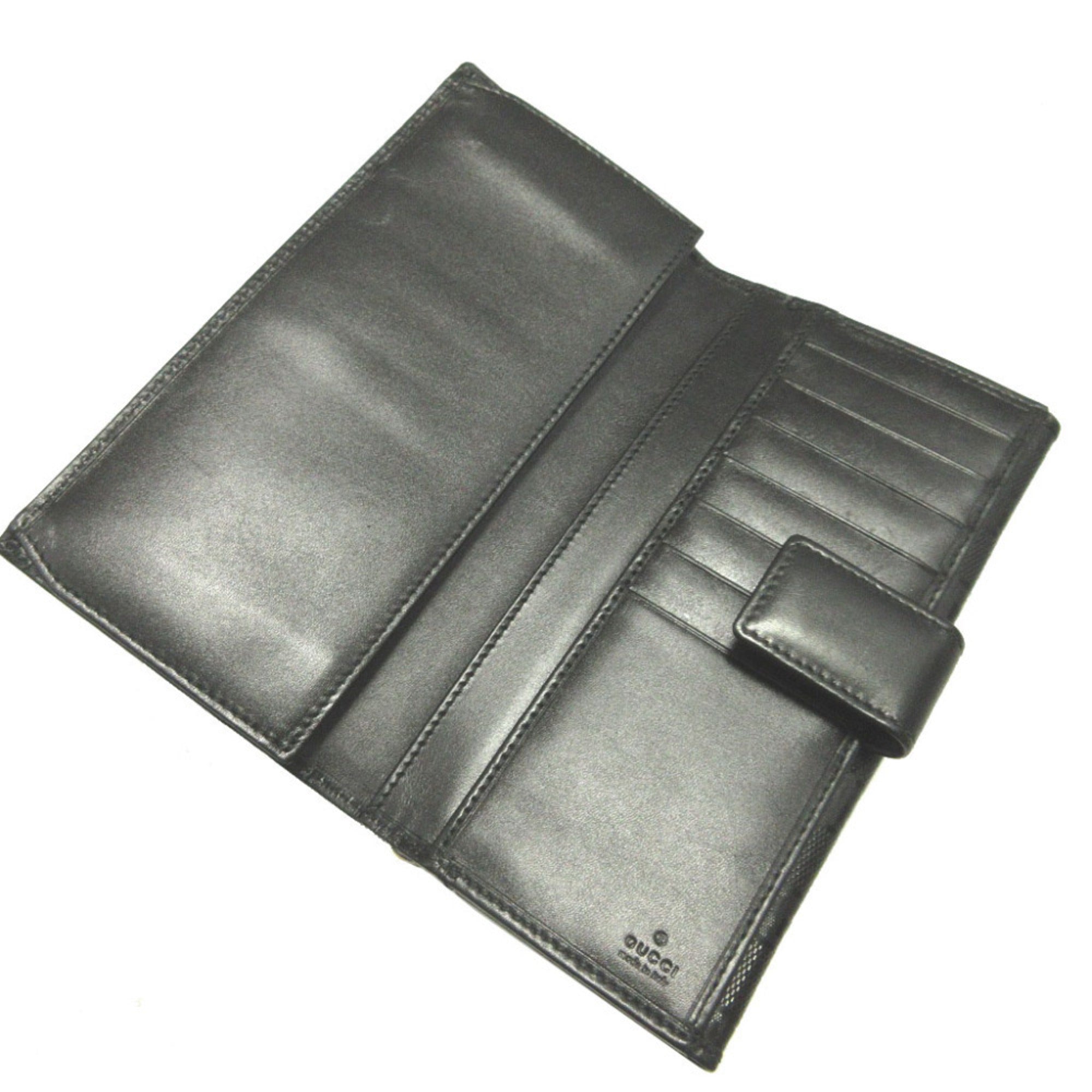 Gucci Black Gg Imprimé Long Wallet (Bi-Fold) (Pre-Owned)