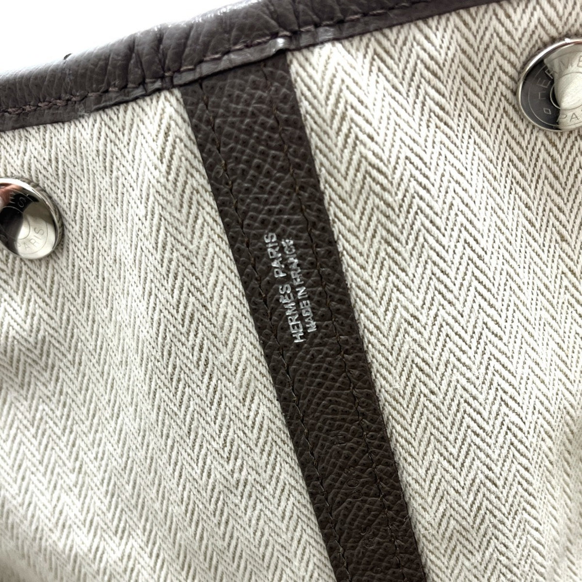Hermes Garden Gray Epsom Leather Handbag Tote Bag (Pre-Owned)