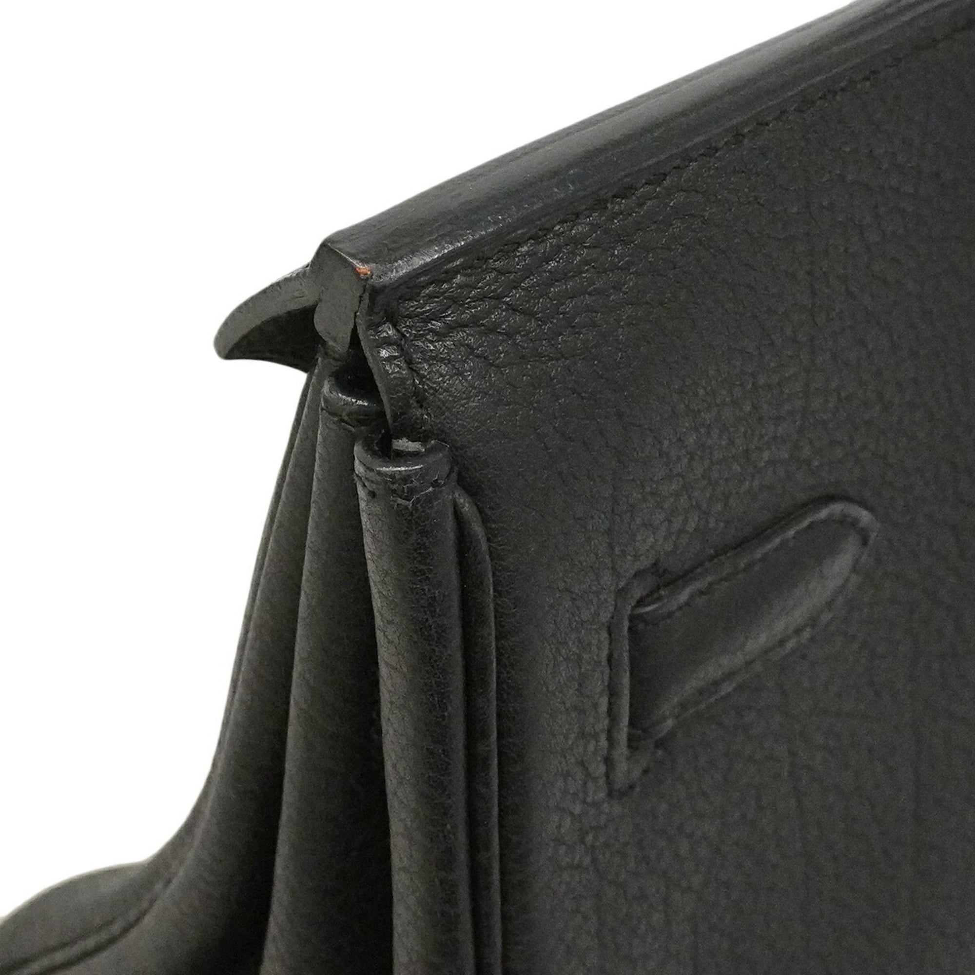 Hermes Black Fjord Leather Handbag (Pre-Owned)