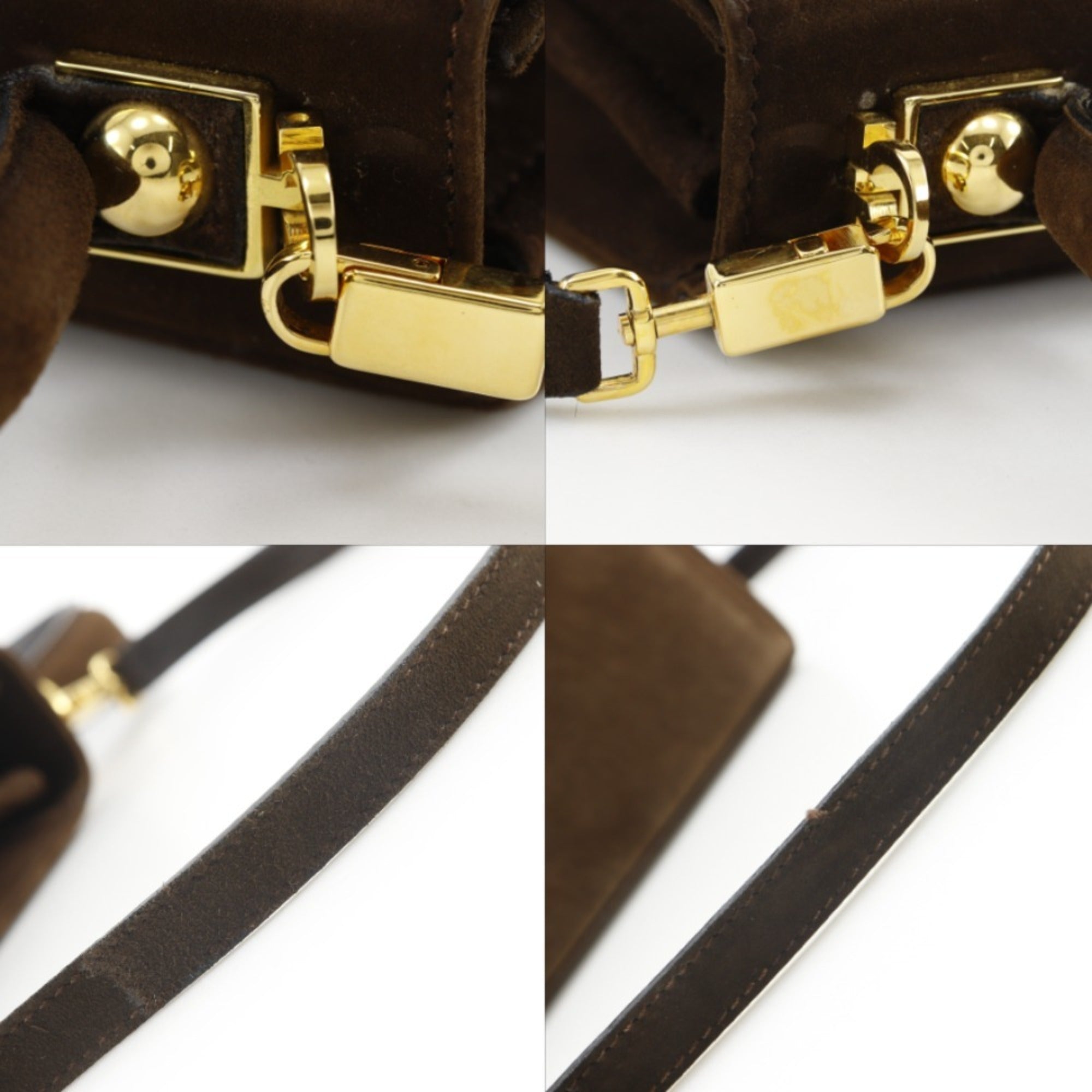 Salvatore Ferragamo Brown Suede Handbag (Pre-Owned)