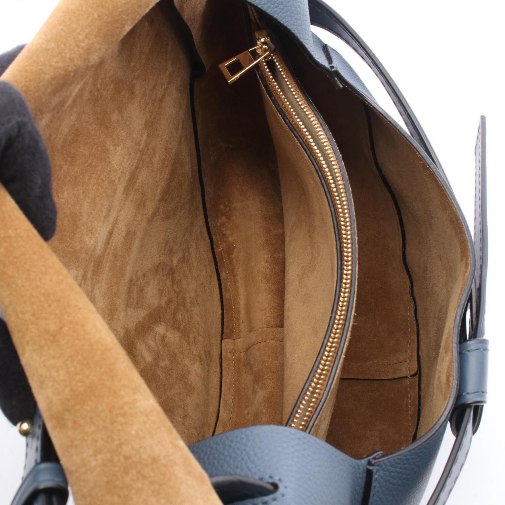 Loewe Blue Leather Handbag Shoulder Bag (Pre-Owned)