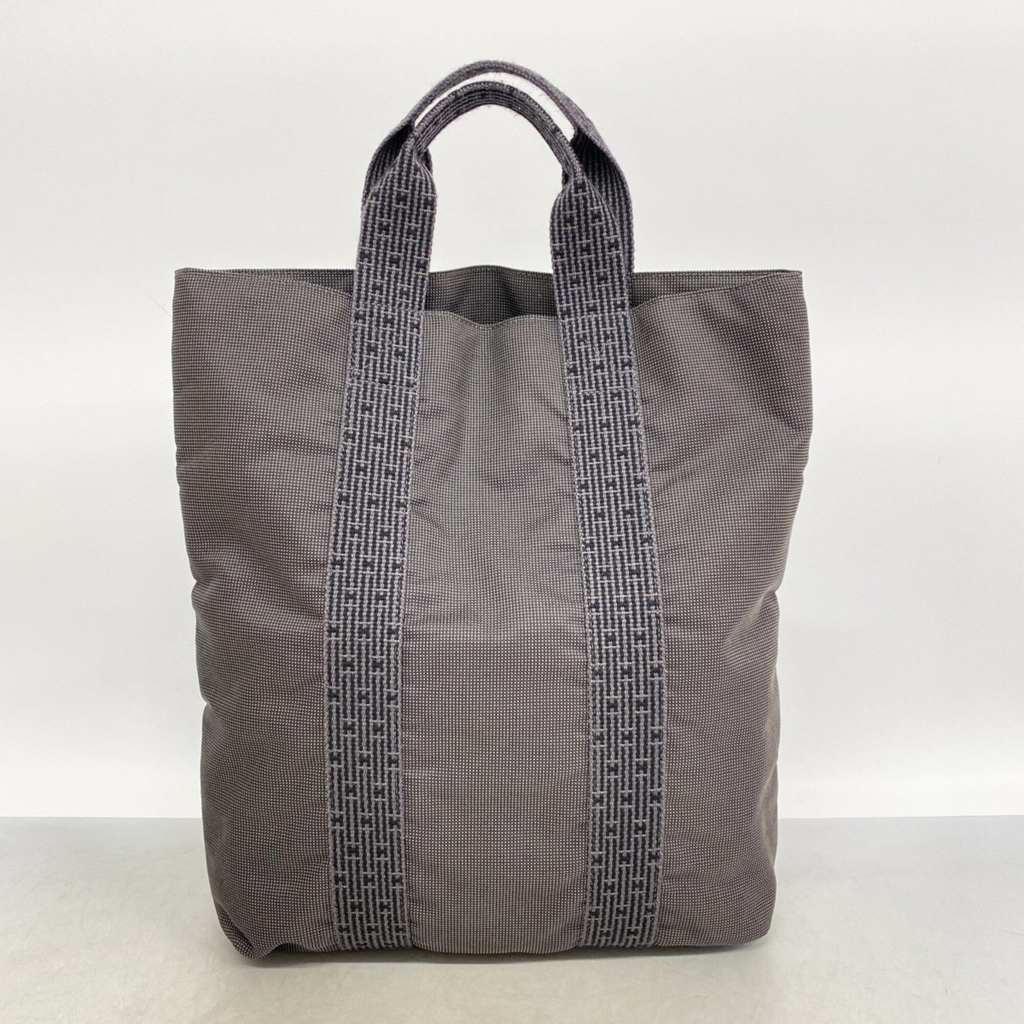 Hermes Gray Canvas Tote Bag (Pre-Owned)