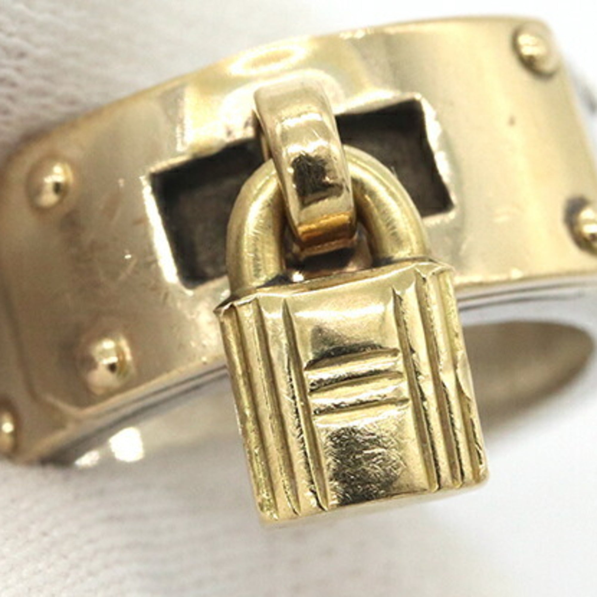 Hermes Yellow Gold (18K) Sterling Silver 925 Band Ring (Pre-Owned)