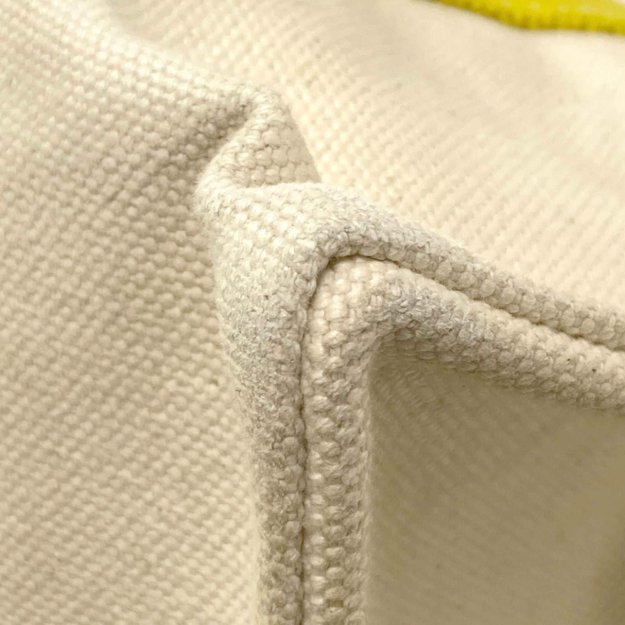 Hermes Yellow Canvas Handbag (Pre-Owned)