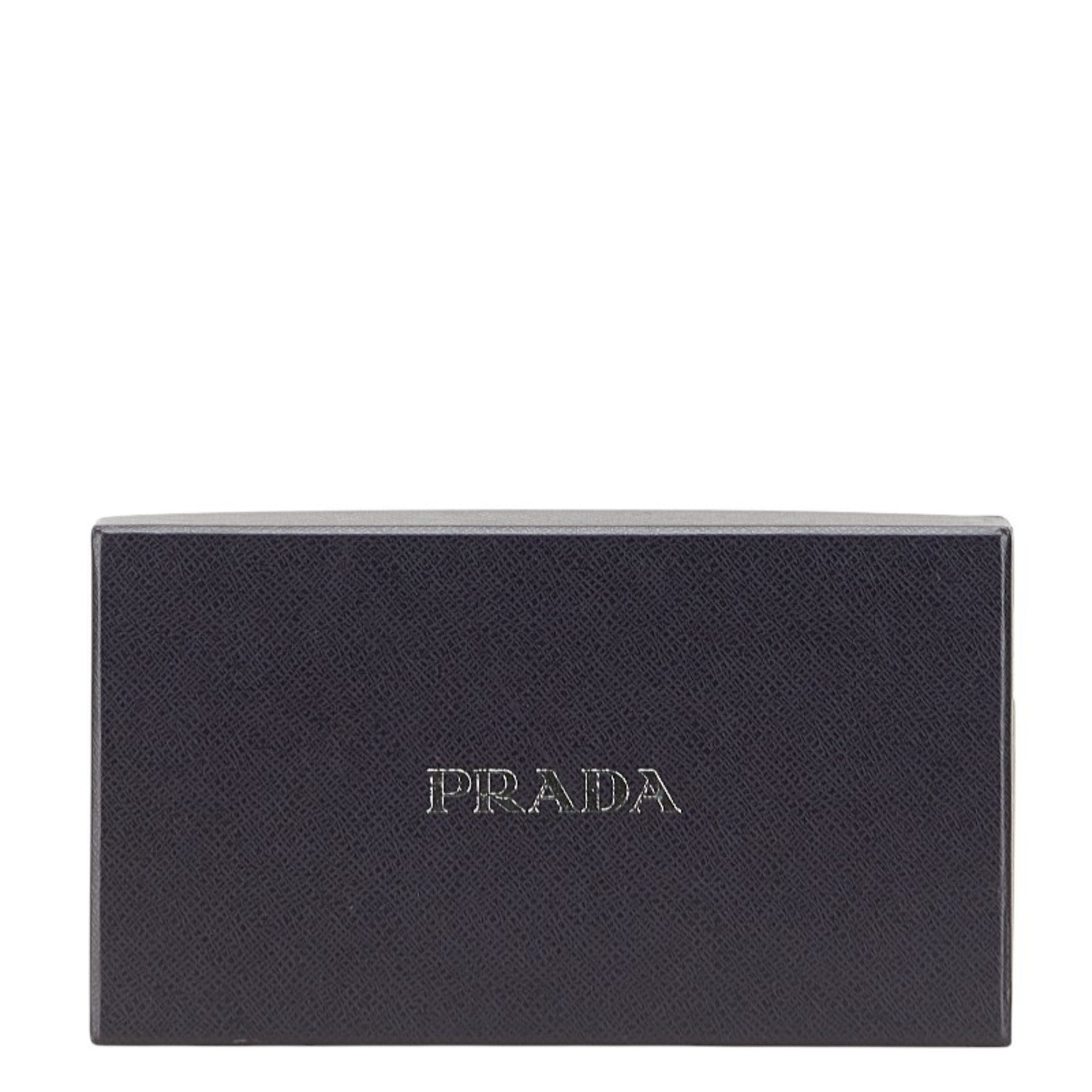Prada Black Nylon Leather Long Wallet (Bi-Fold) (Pre-Owned)