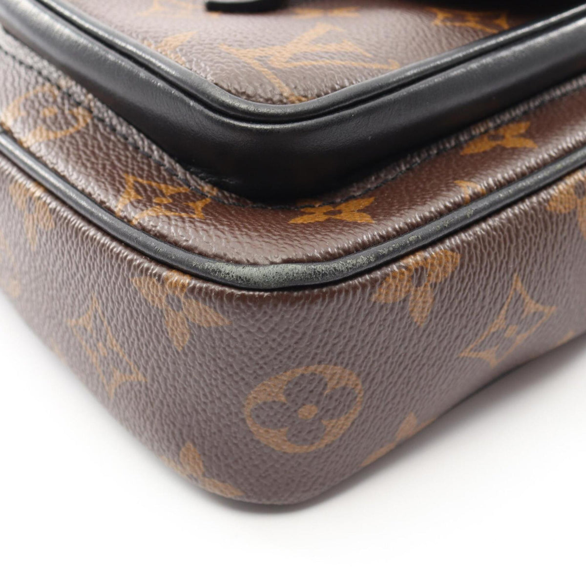 Louis Vuitton Black Brown Pvc Leather Handbag Shoulder Bag (Pre-Owned)