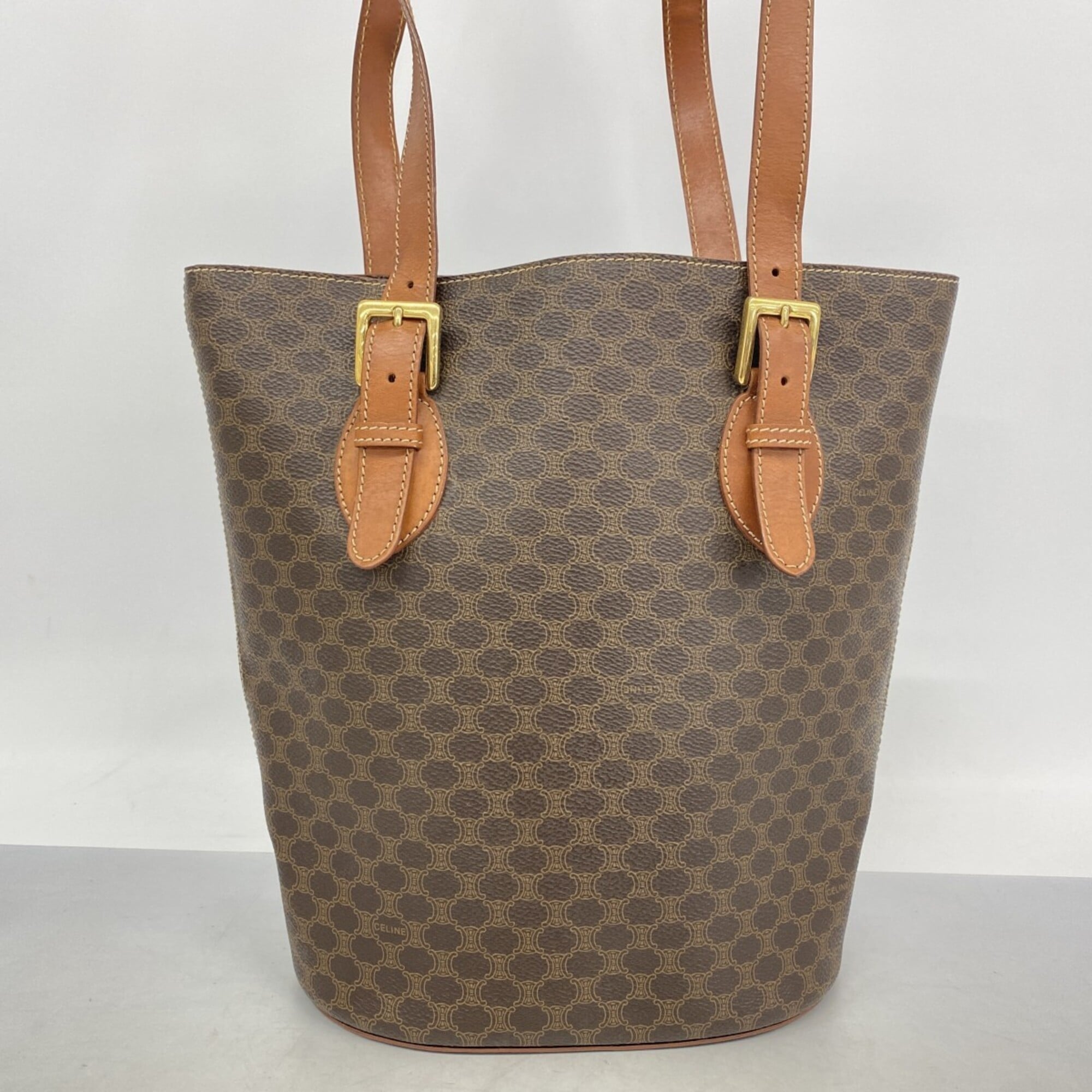 Celine Brown Pvc Tote Bag (Pre-Owned)