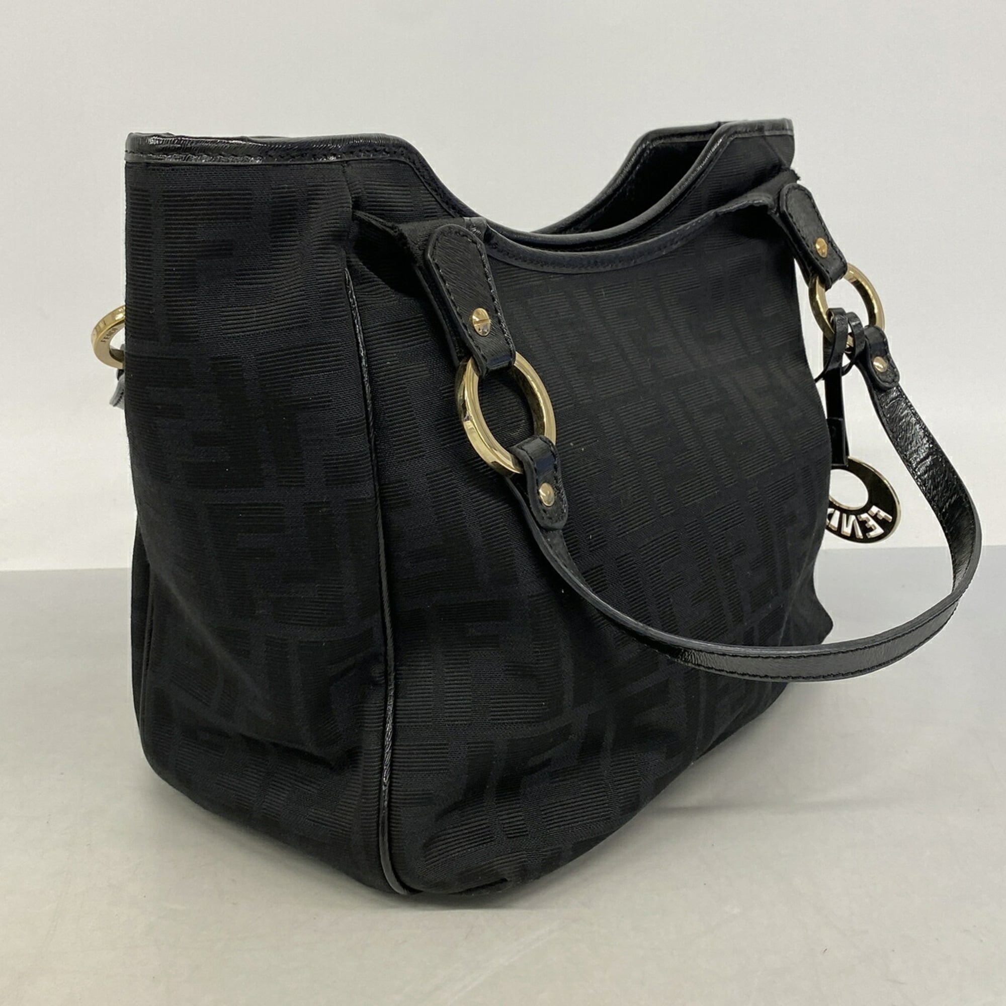 Fendi Black Nylon Canvas Tote Bag (Pre-Owned)