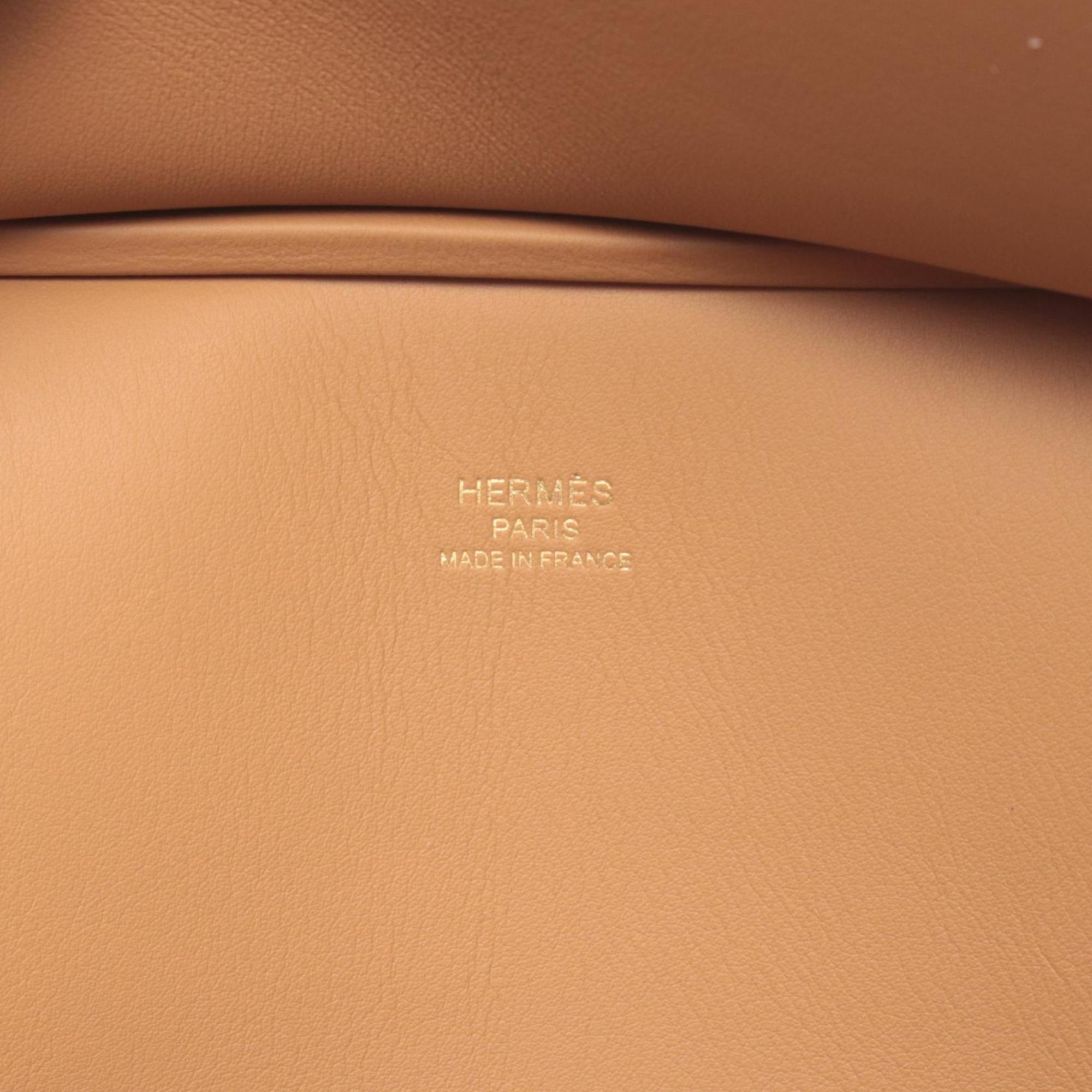Hermes Brown Swift Leather Leather Handbag Shoulder Bag (Pre-Owned)
