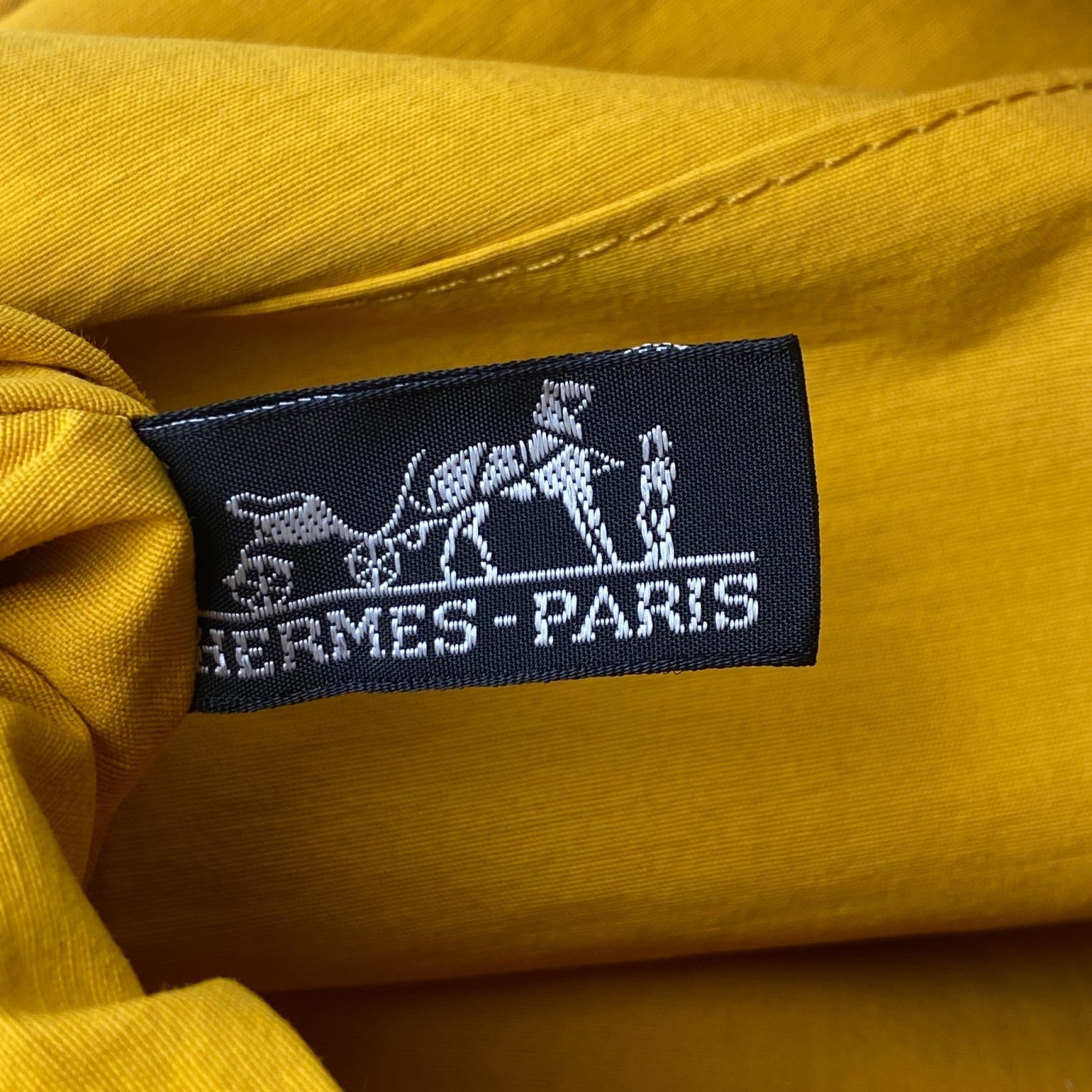 Hermes Yellow Canvas Pouch (Pre-Owned)