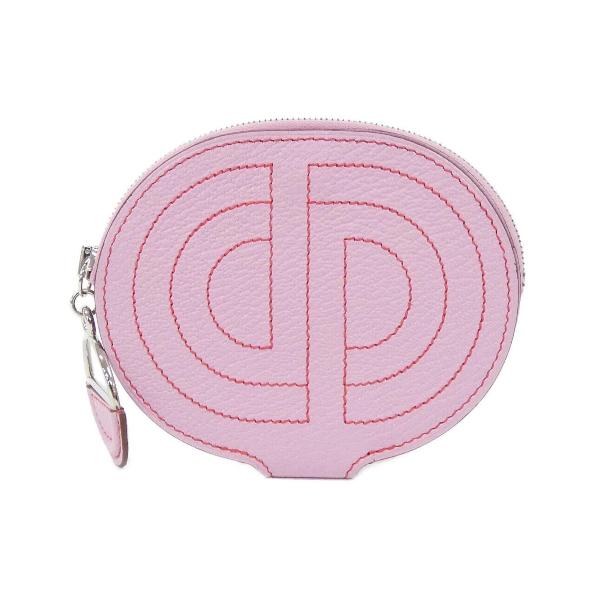 Hermes Pink Chevre Leather Coin Purse/Coin Case (Pre-Owned)