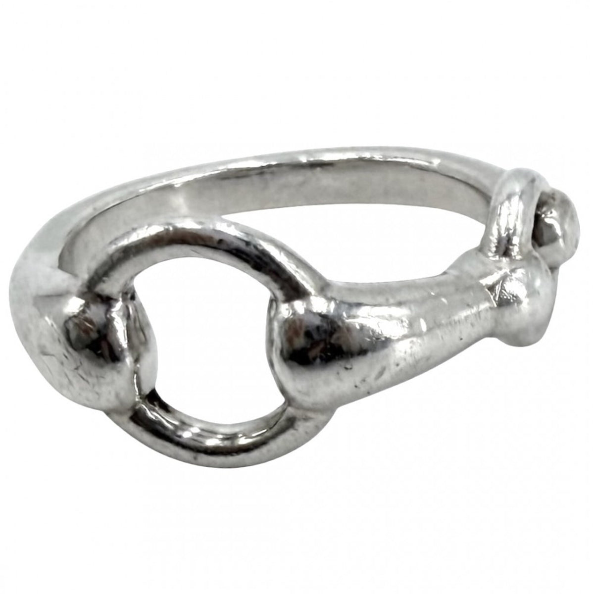 Hermes Silver 925 Band Ring (Pre-Owned)