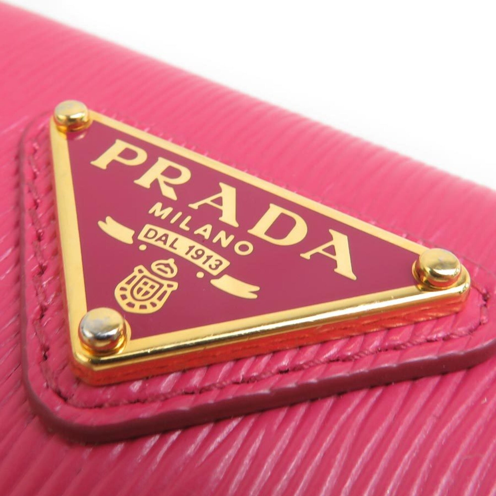 Prada Pink Leather Wallet (Tri-Fold) (Pre-Owned)