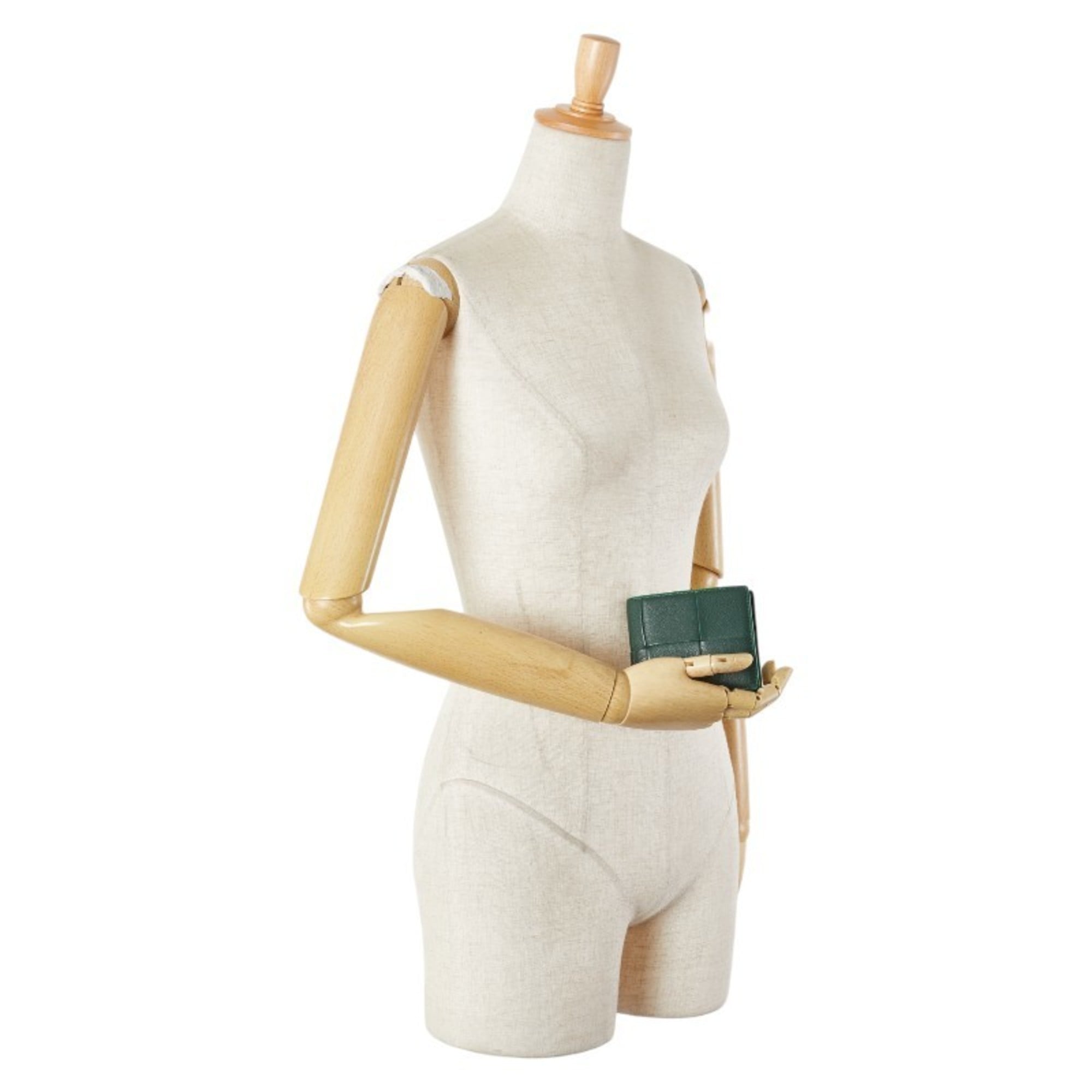 Bottega Veneta Emerald Green Leather Wallet (Bi-Fold) (Pre-Owned)