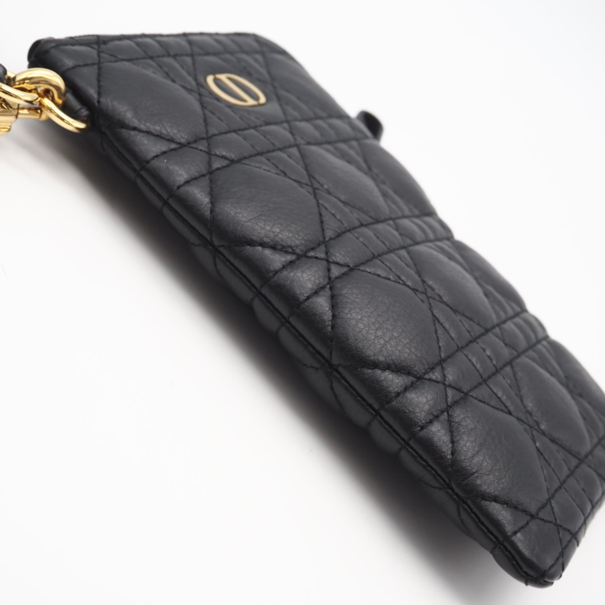Christian Dior Black White Leather Shoulder Bag (Pre-Owned)