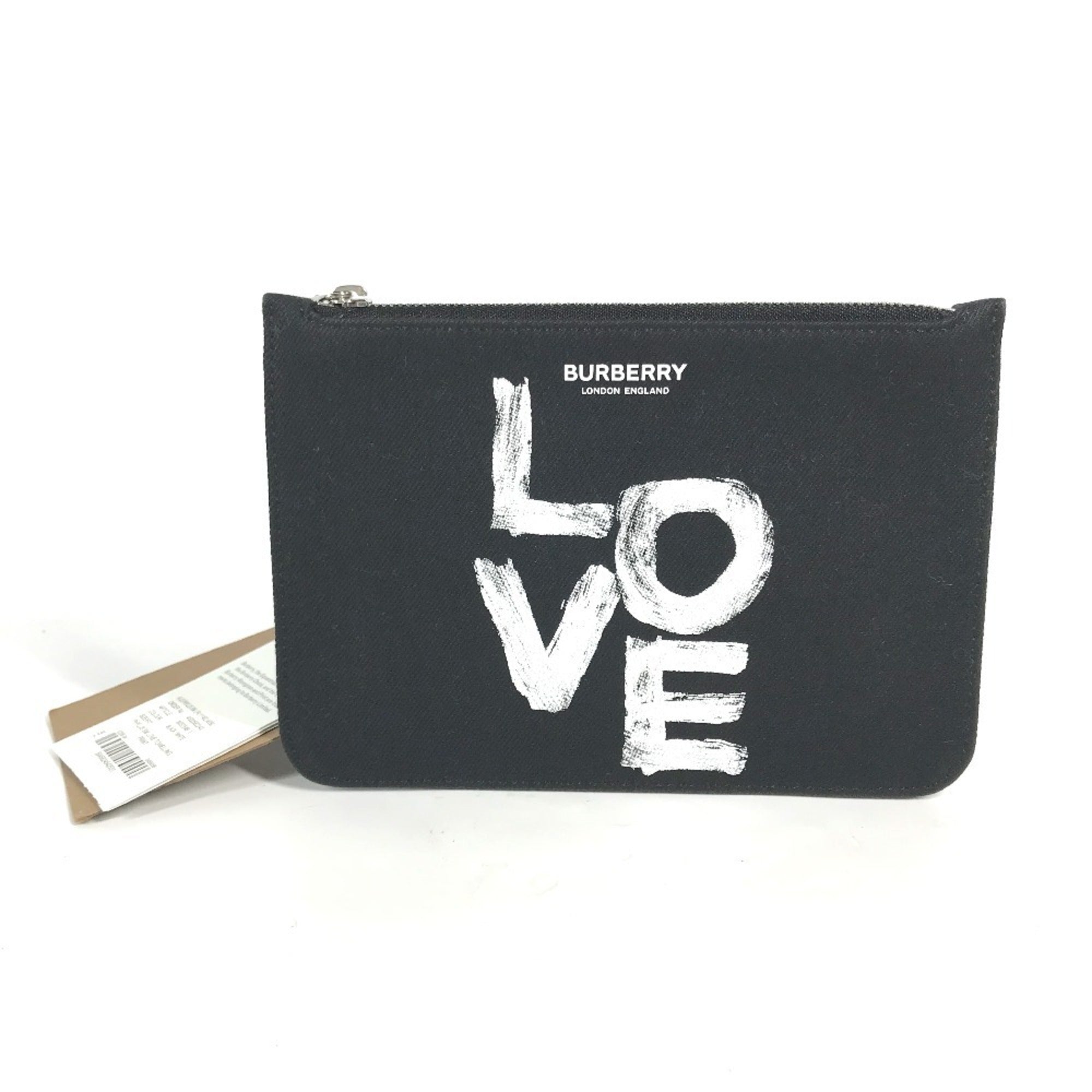Burberry Black White Canvas Coin Purse/Coin Case (Pre-Owned)
