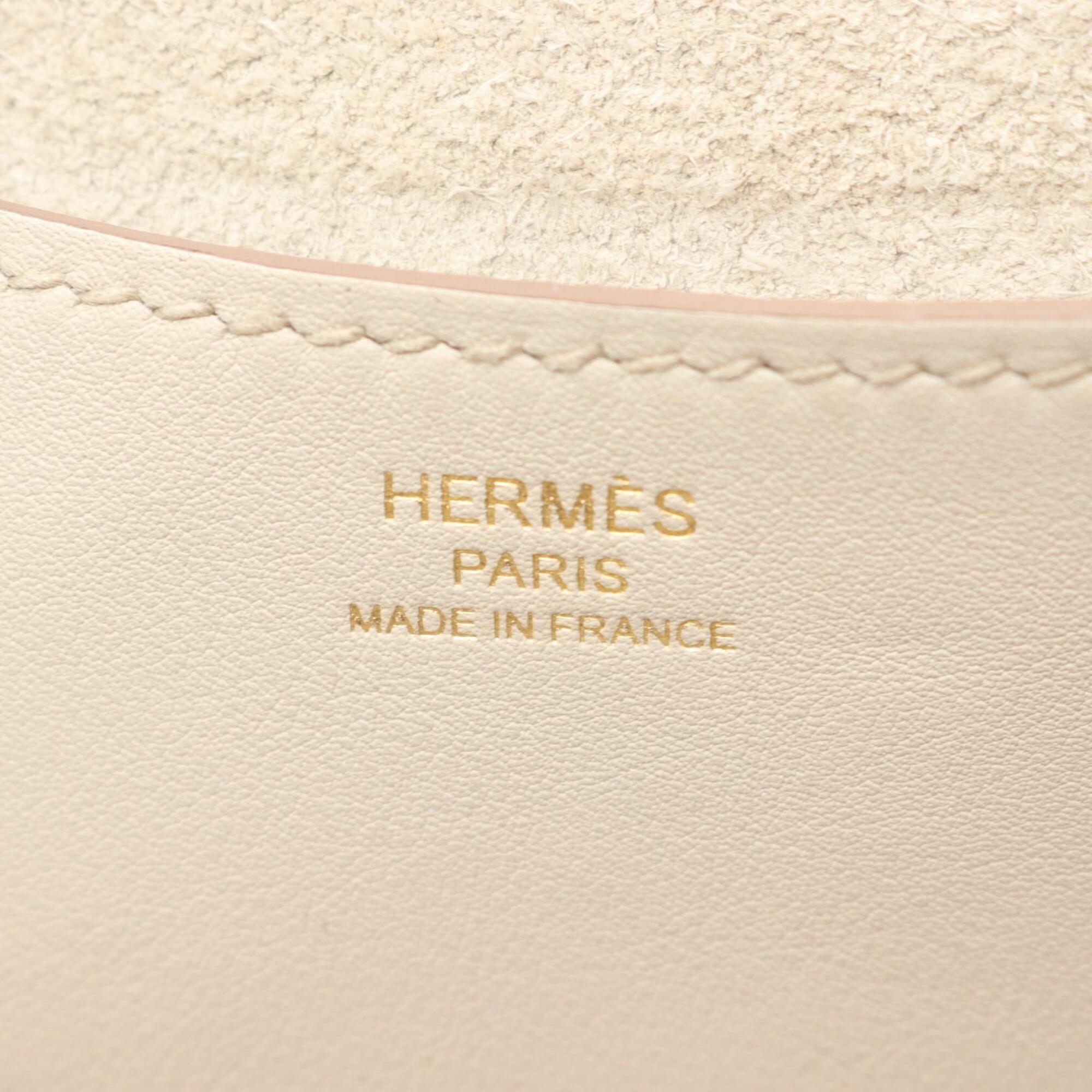 Hermes Beige Taurillon Clemence Leather Swift Leather Handbag (Pre-Owned)