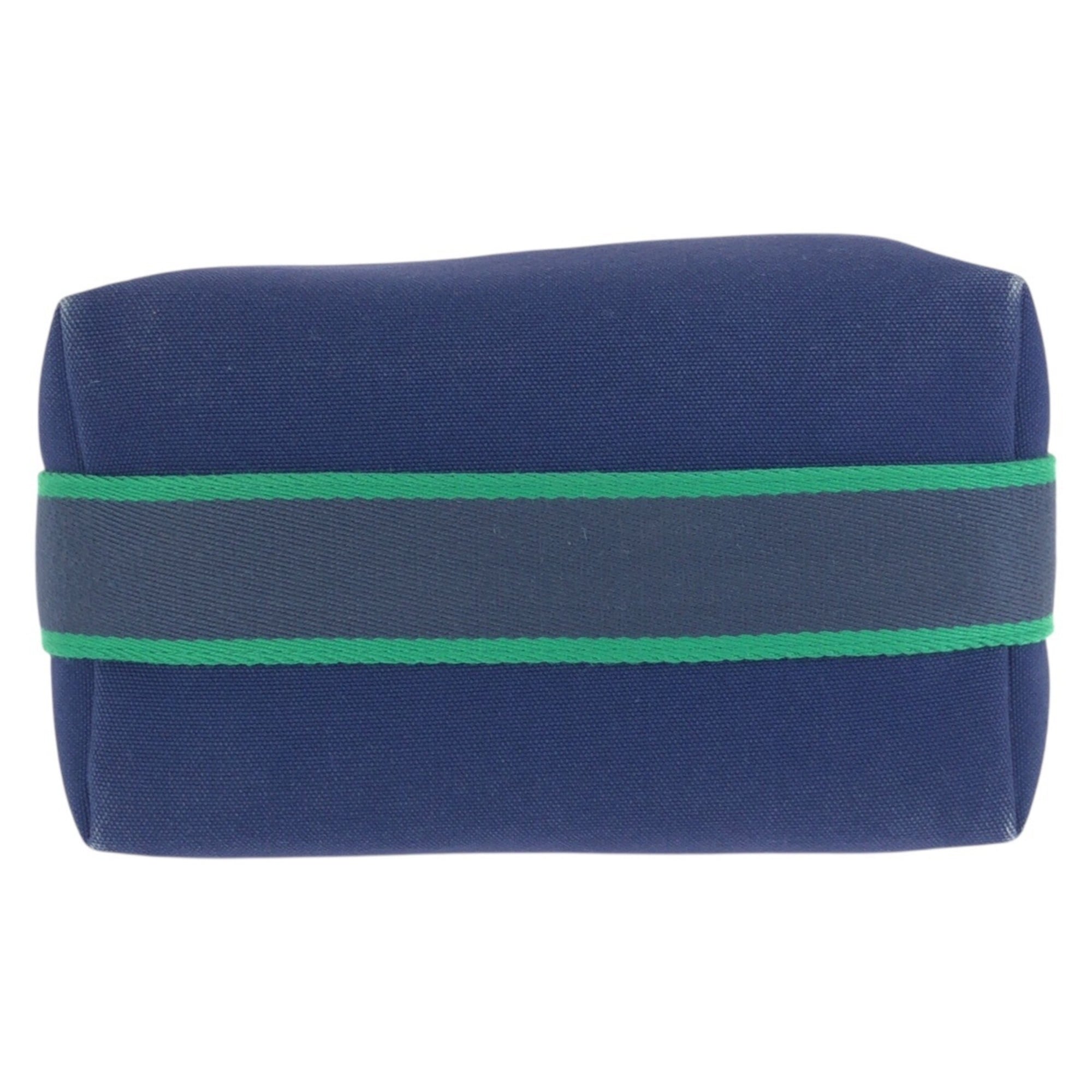 Hermes Blue Green Marine Blue Toile H Handbag Pouch (Pre-Owned)