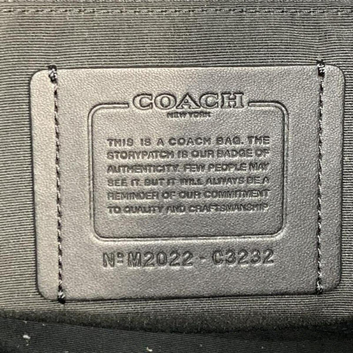 Coach Gray Signature Line Tote Bag (Pre-Owned)