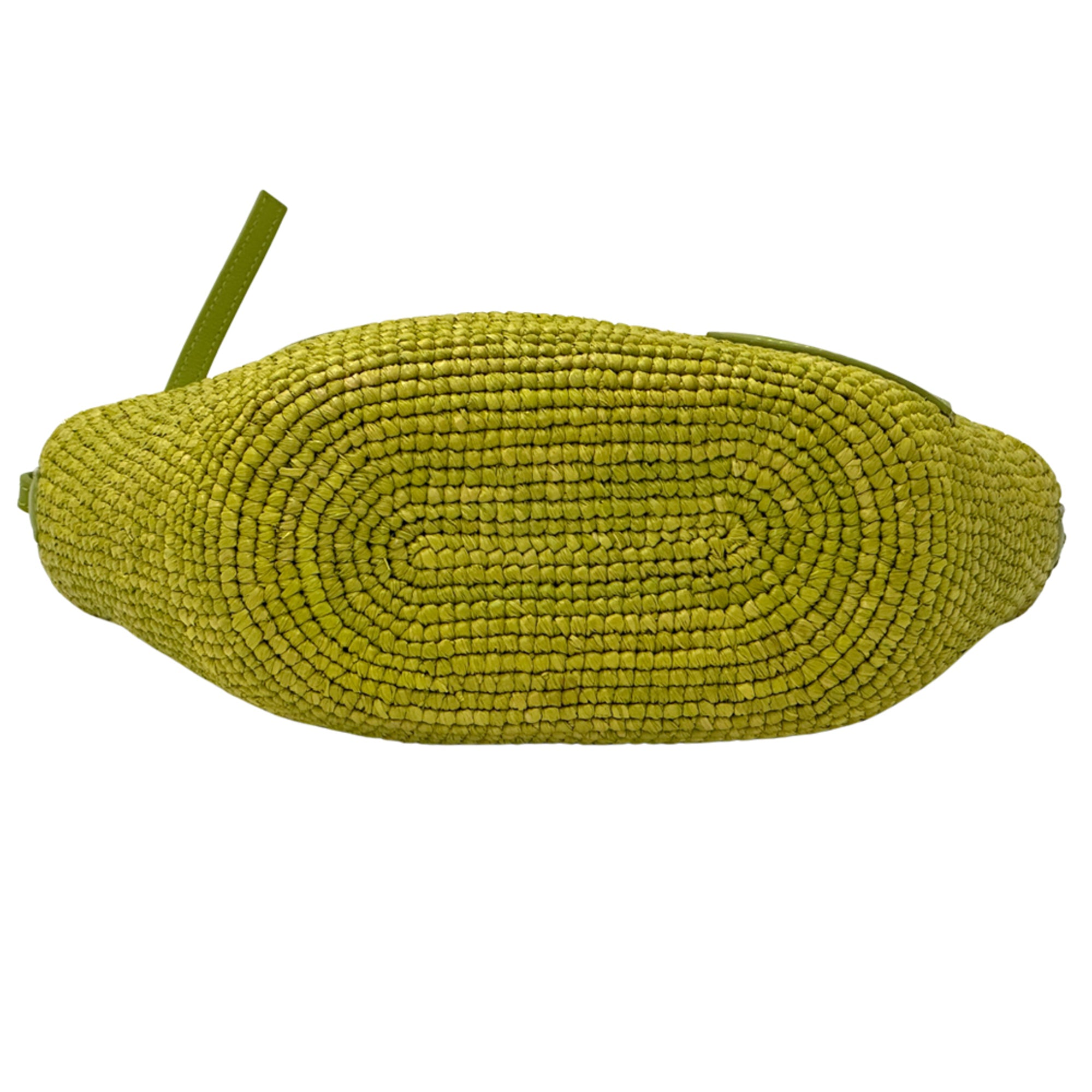 Loewe Green Raffia Leather Handbag Shoulder Bag (Pre-Owned)