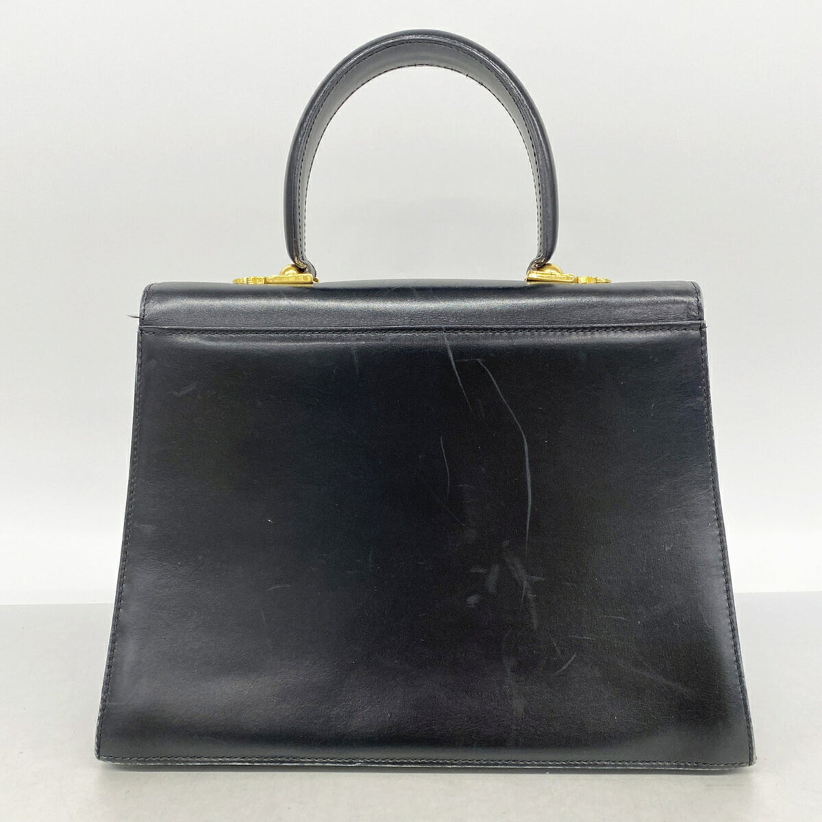Salvatore Ferragamo Black Leather Handbag (Pre-Owned)
