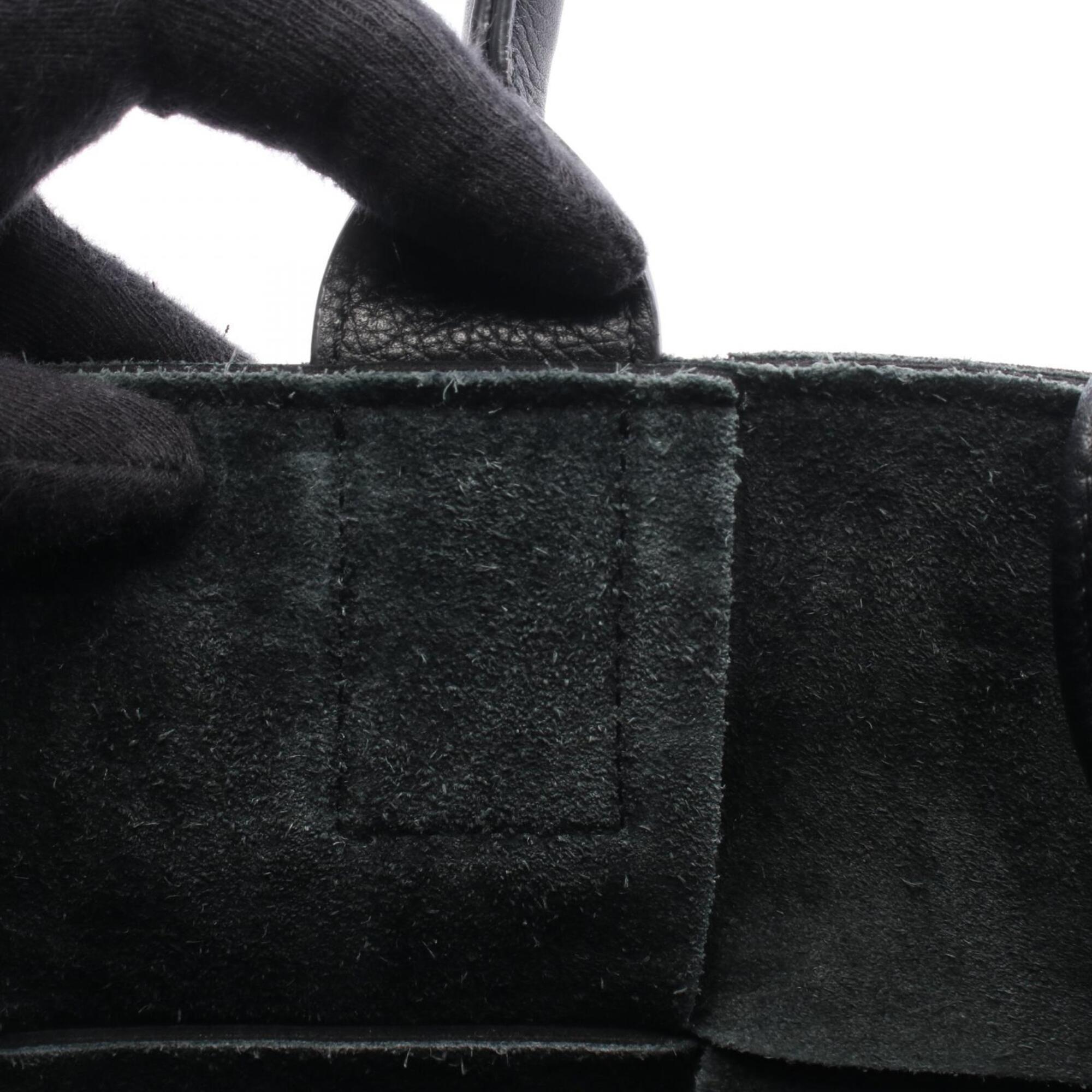 Bottega Veneta Black Leather Handbag Tote Bag (Pre-Owned)