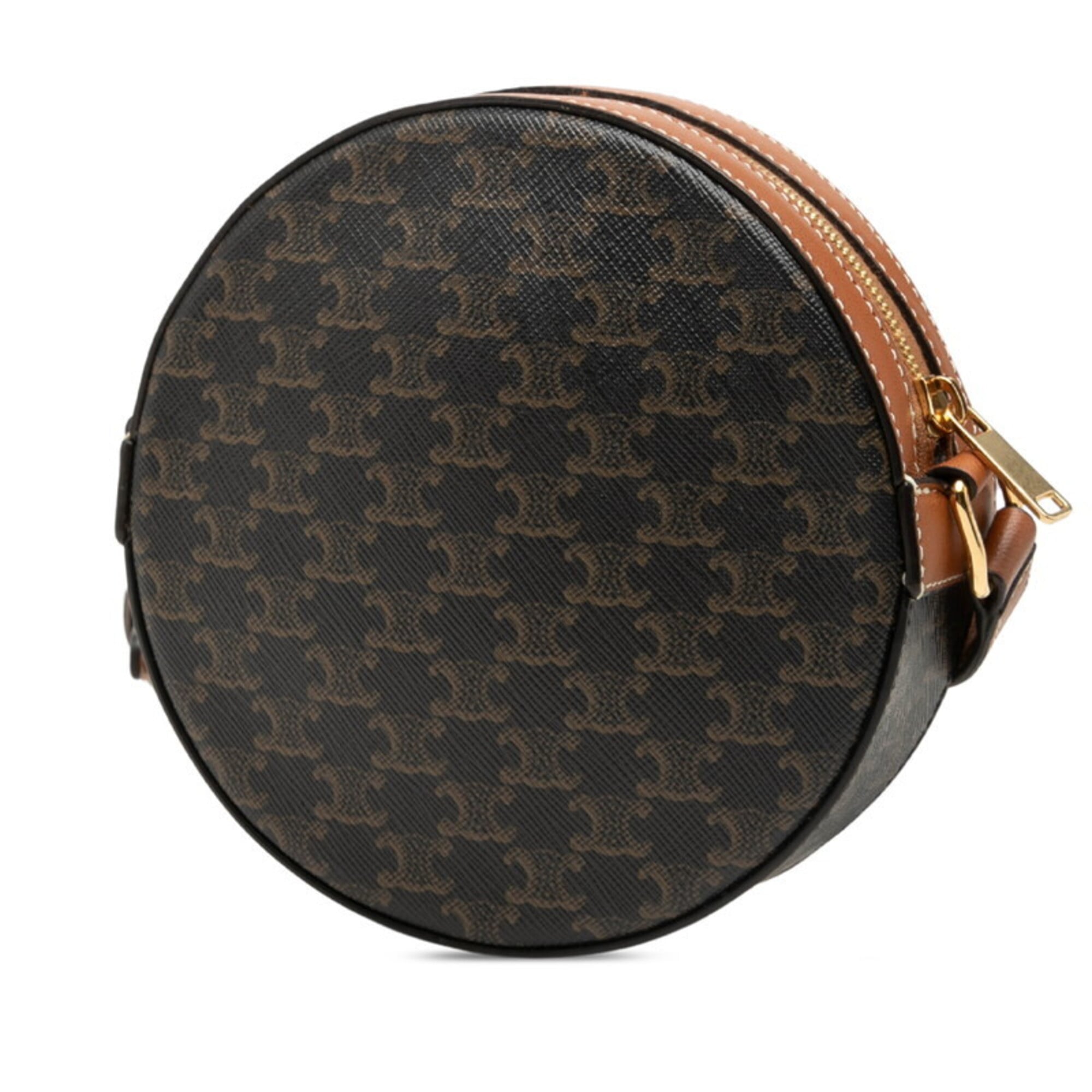 Celine Black Brown Pvc Leather Shoulder Bag (Pre-Owned)