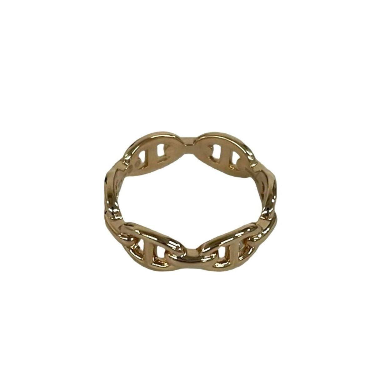 Hermes Gold Pink Gold (18K) Band Ring (Pre-Owned)