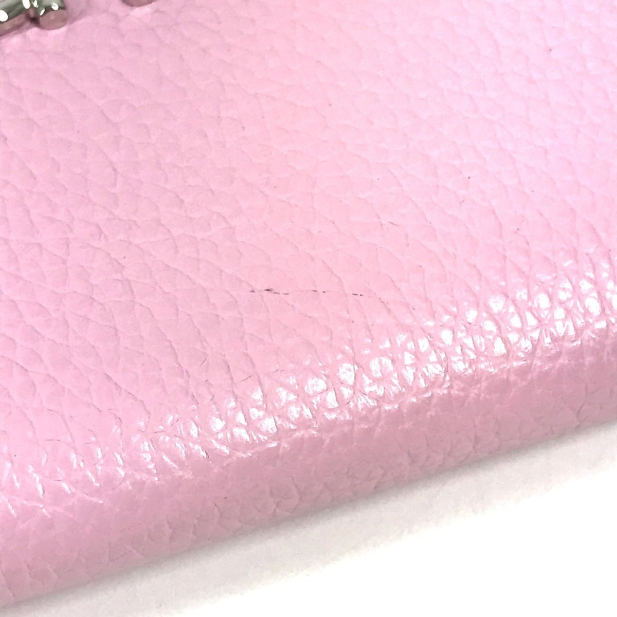 Salvatore Ferragamo Pink Leather Coin Purse/Coin Case (Pre-Owned)