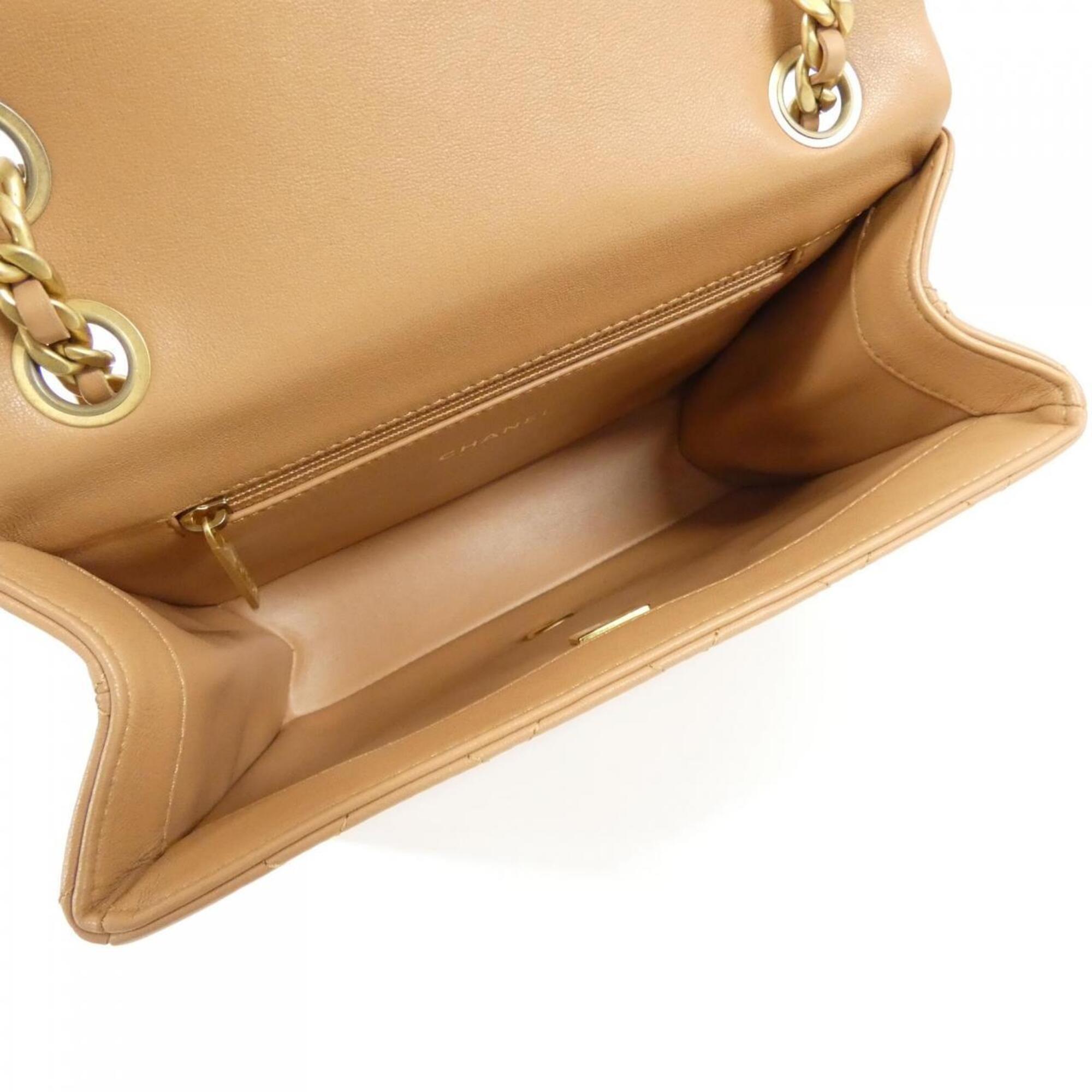 Chanel Beige Leather Shoulder Bag (Pre-Owned)