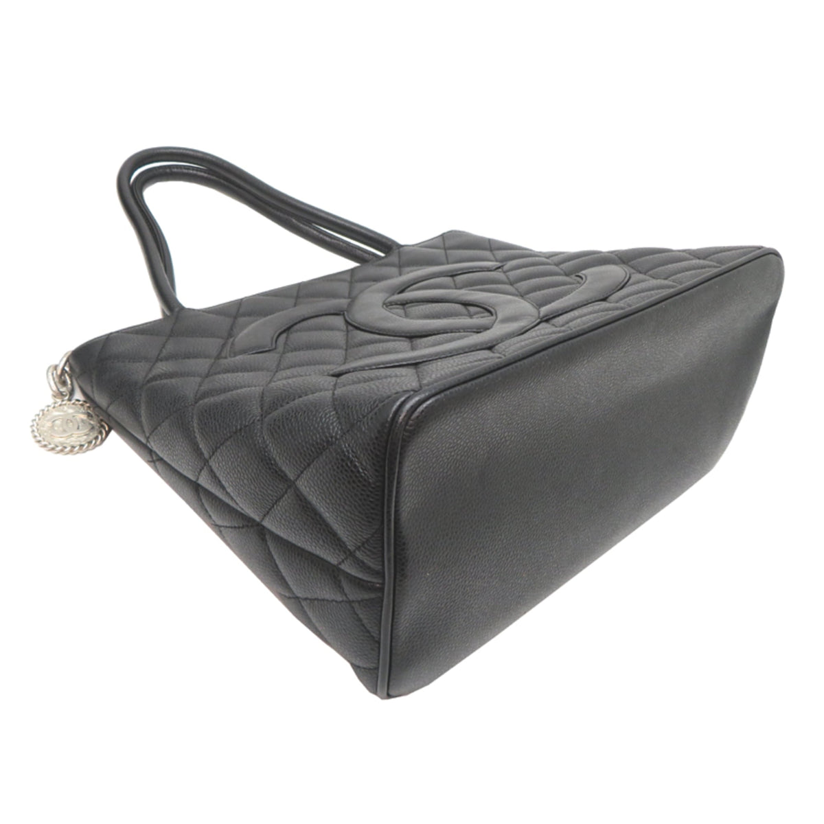 Chanel Black Grained Calfskin Tote Bag (Pre-Owned)
