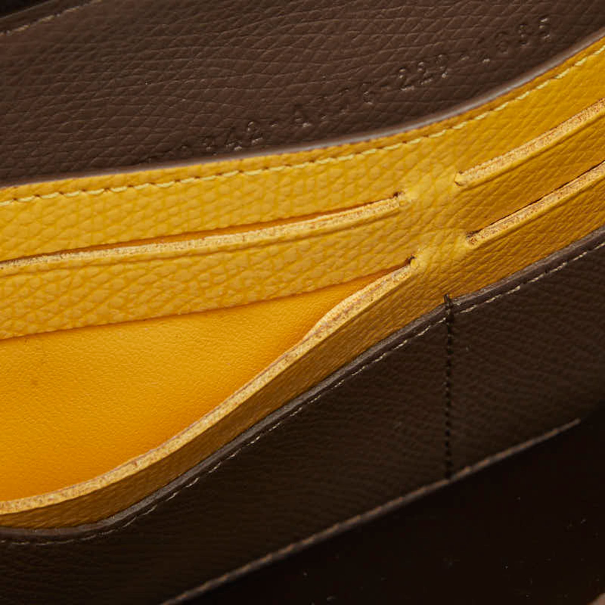 Fendi Brown Yellow Pvc Long Wallet (Bi-Fold) (Pre-Owned)