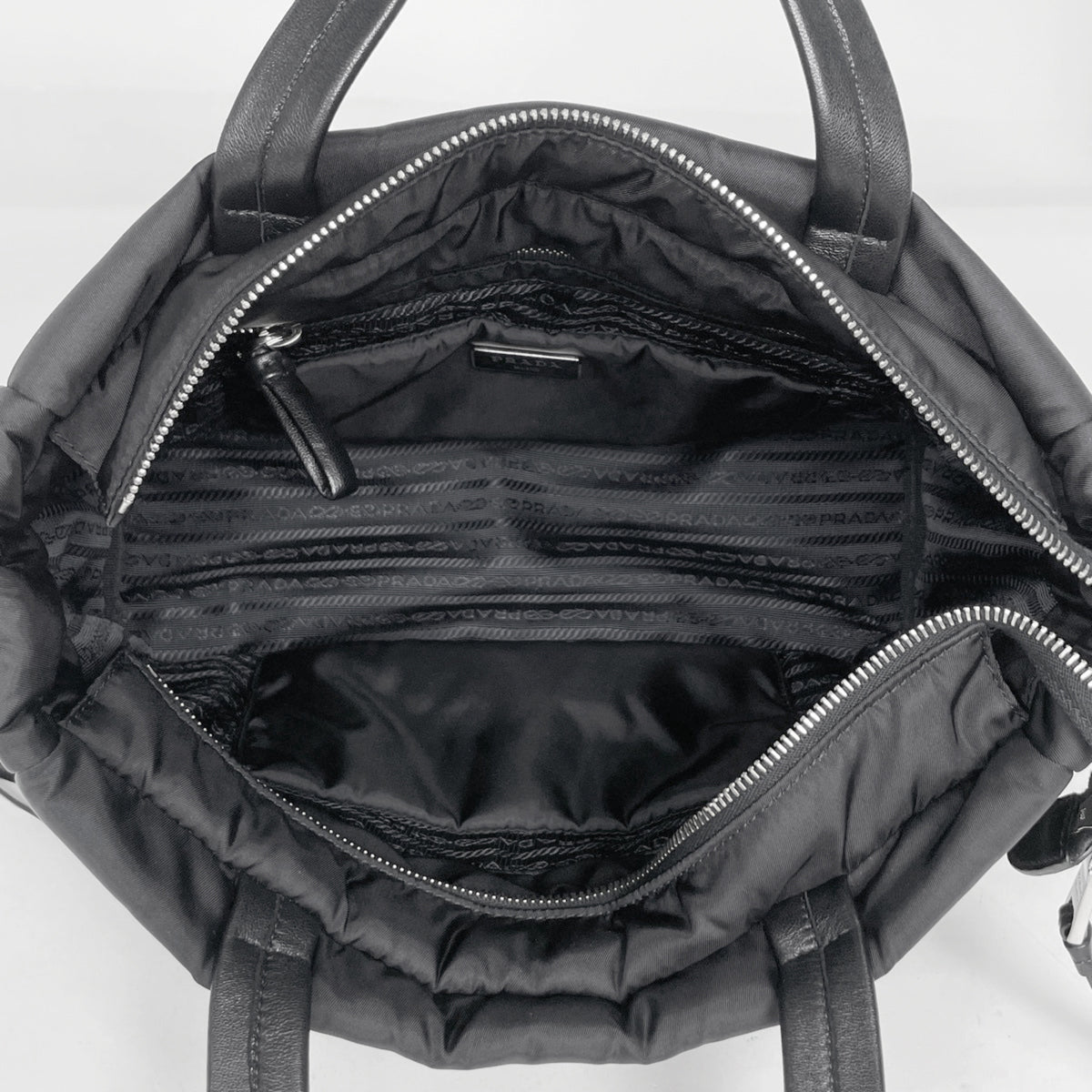 Prada Black Nylon Tote Bag (Pre-Owned)