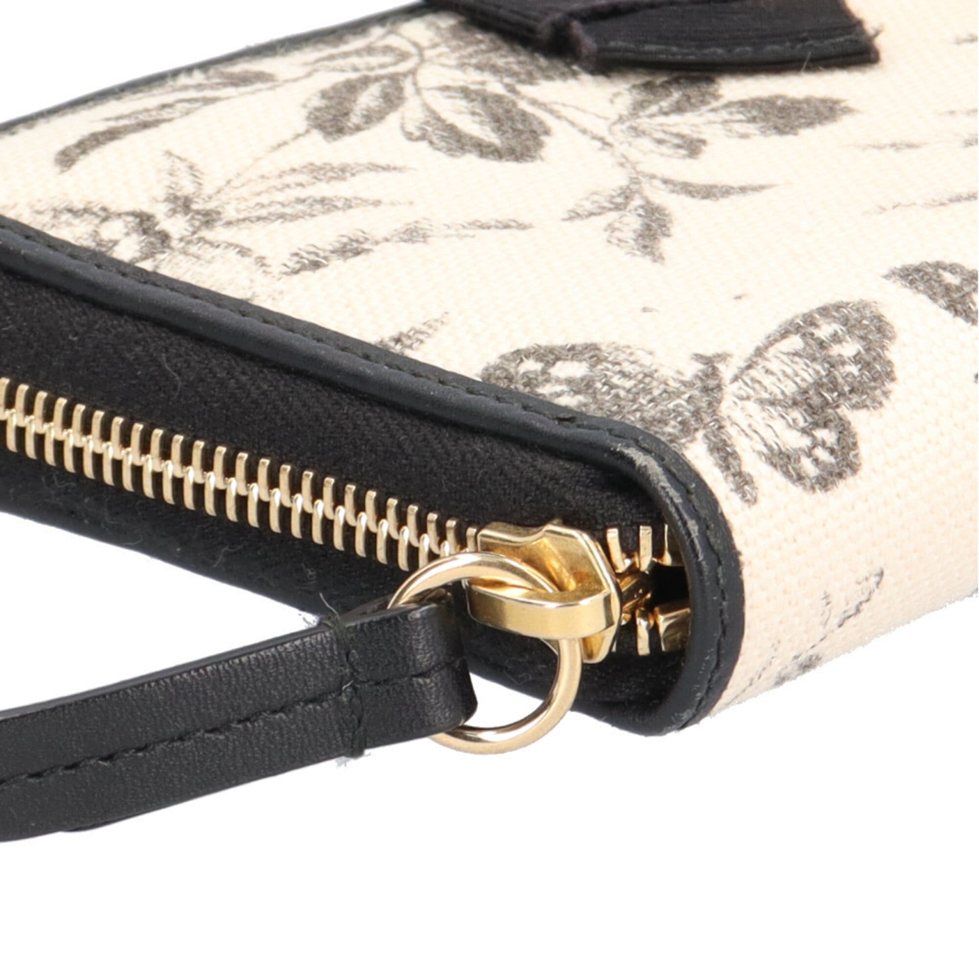 Gucci Beige Black Canvas Long Wallet (Bi-Fold) (Pre-Owned)
