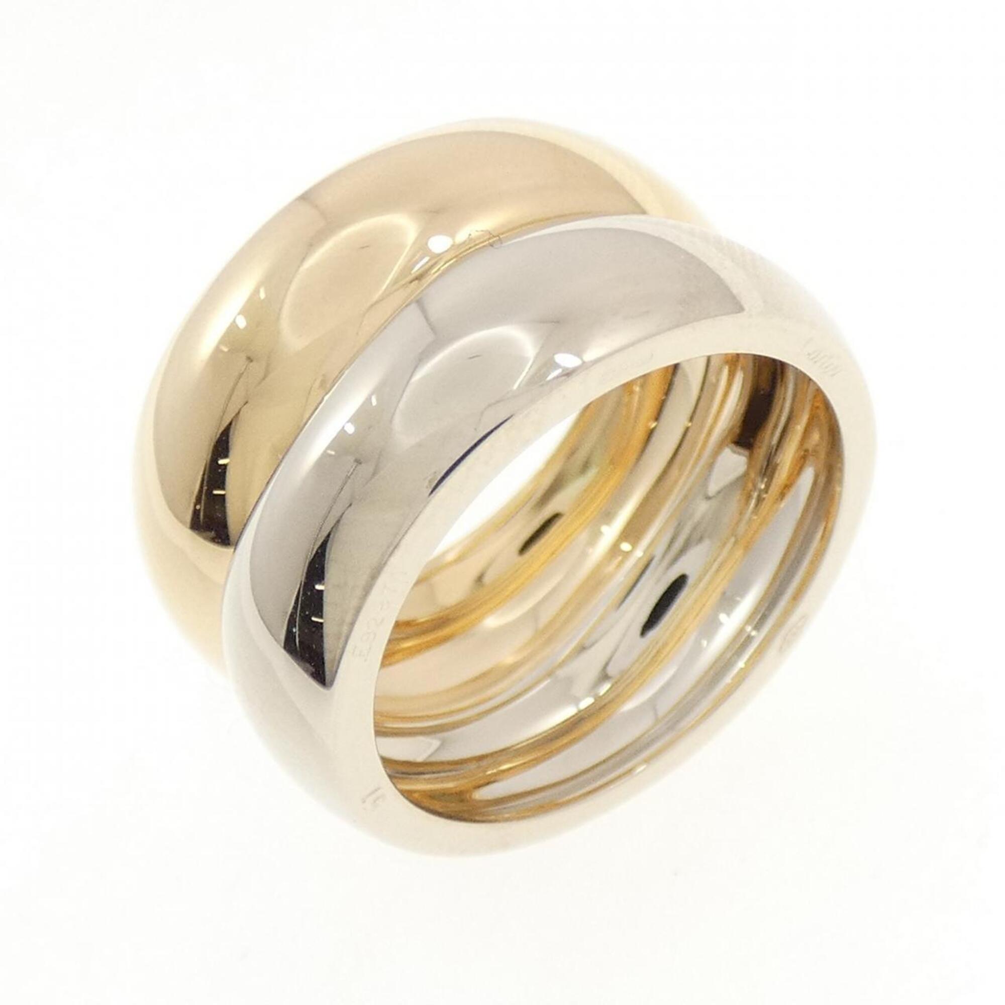 Cartier White Gold Yellow Gold Yellow Gold (18K) White Gold (18K) Band Ring (Pre-Owned)