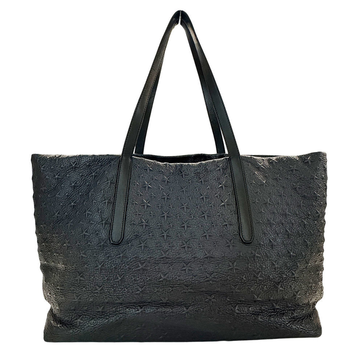 Jimmy Choo Black Camouflage Leather Handbag Tote Bag (Pre-Owned)