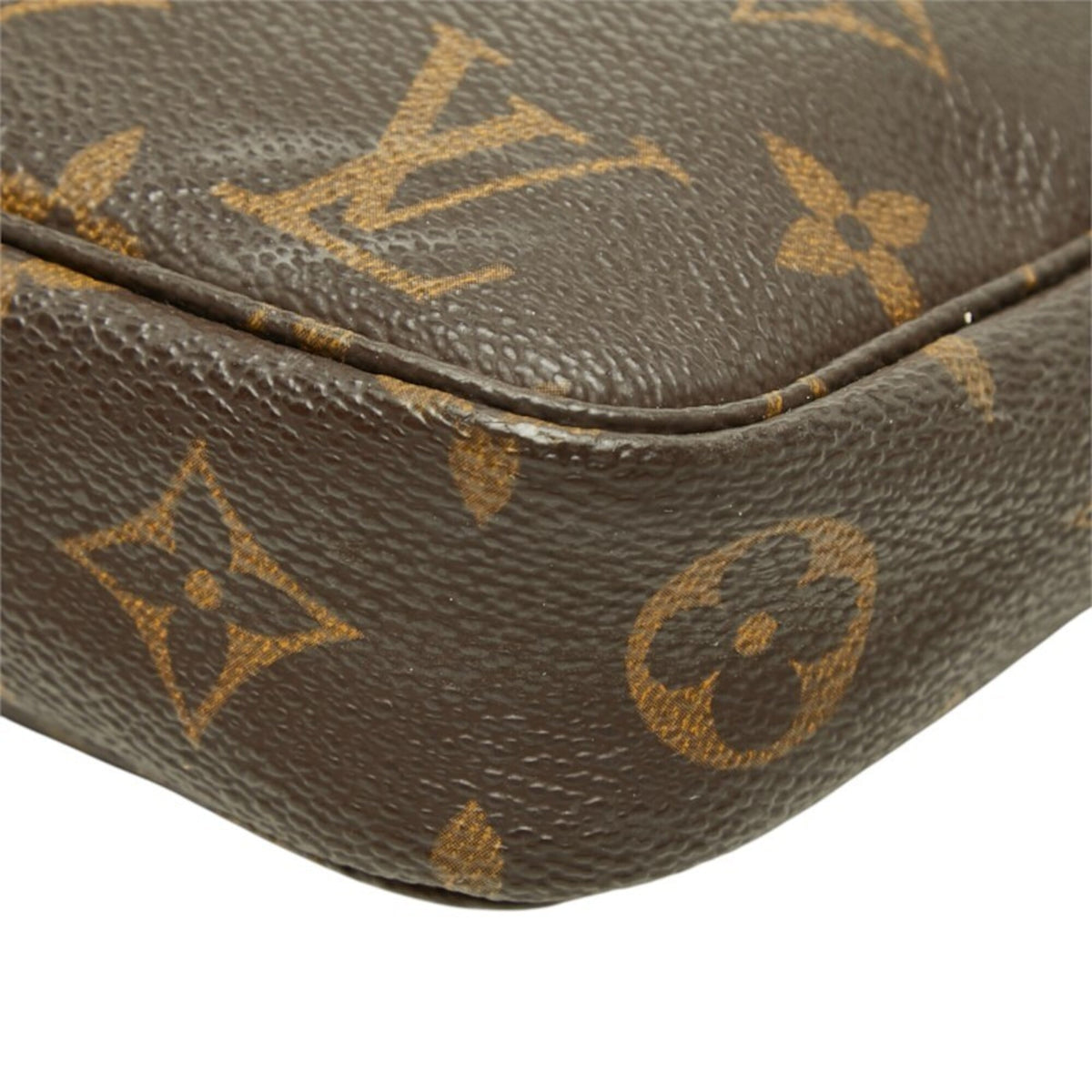 Louis Vuitton Monogram Brown Pvc Leather Handbag Pochette (Pre-Owned)