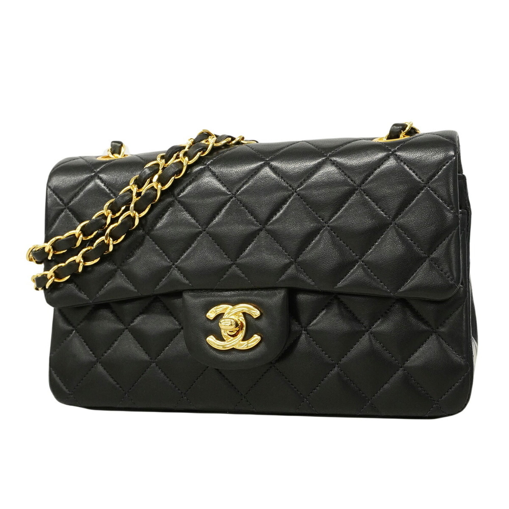 Chanel Black Leather Shoulder Bag (Pre-Owned)